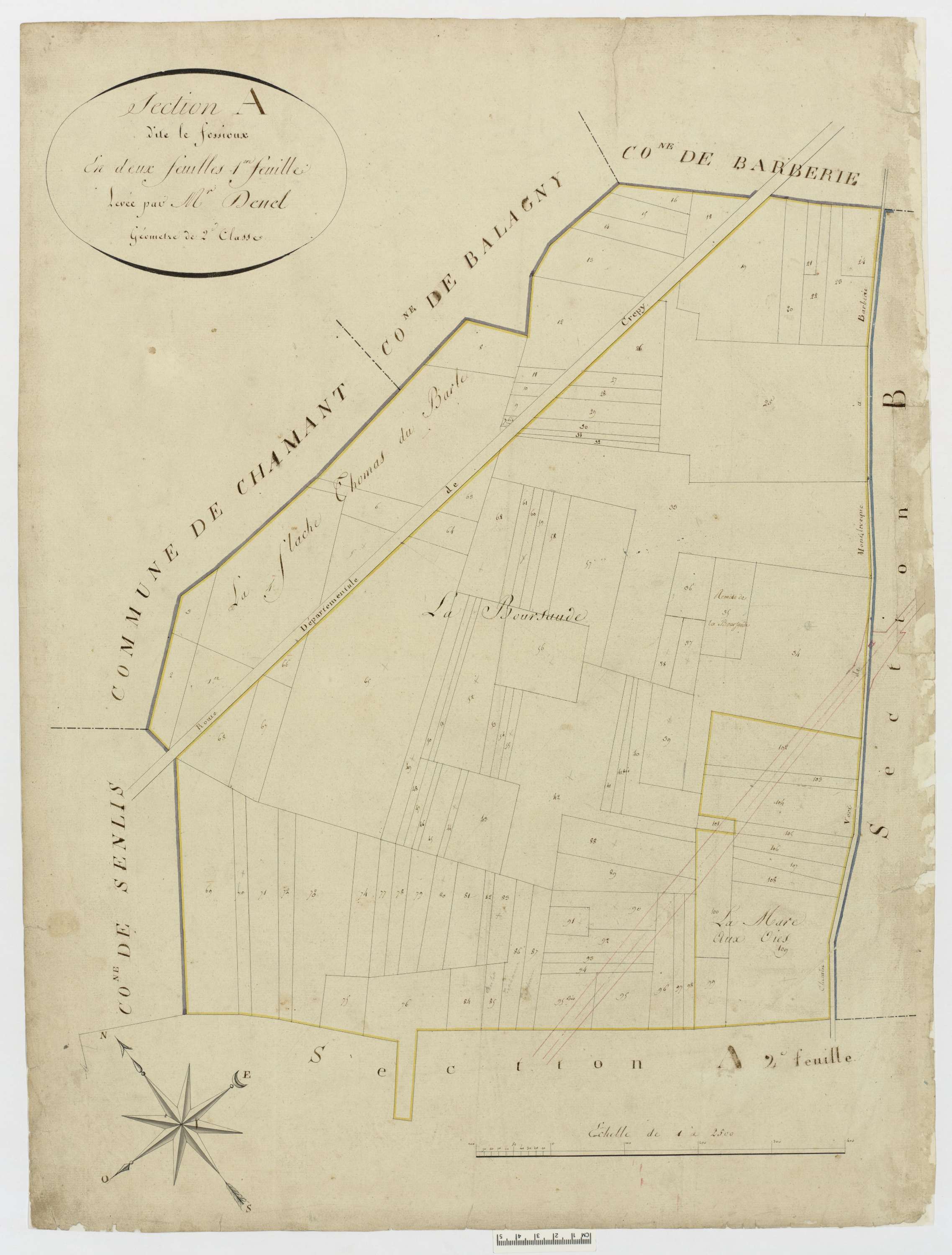 Mont-l'Évêque - Cadastre napoléonien, section A1