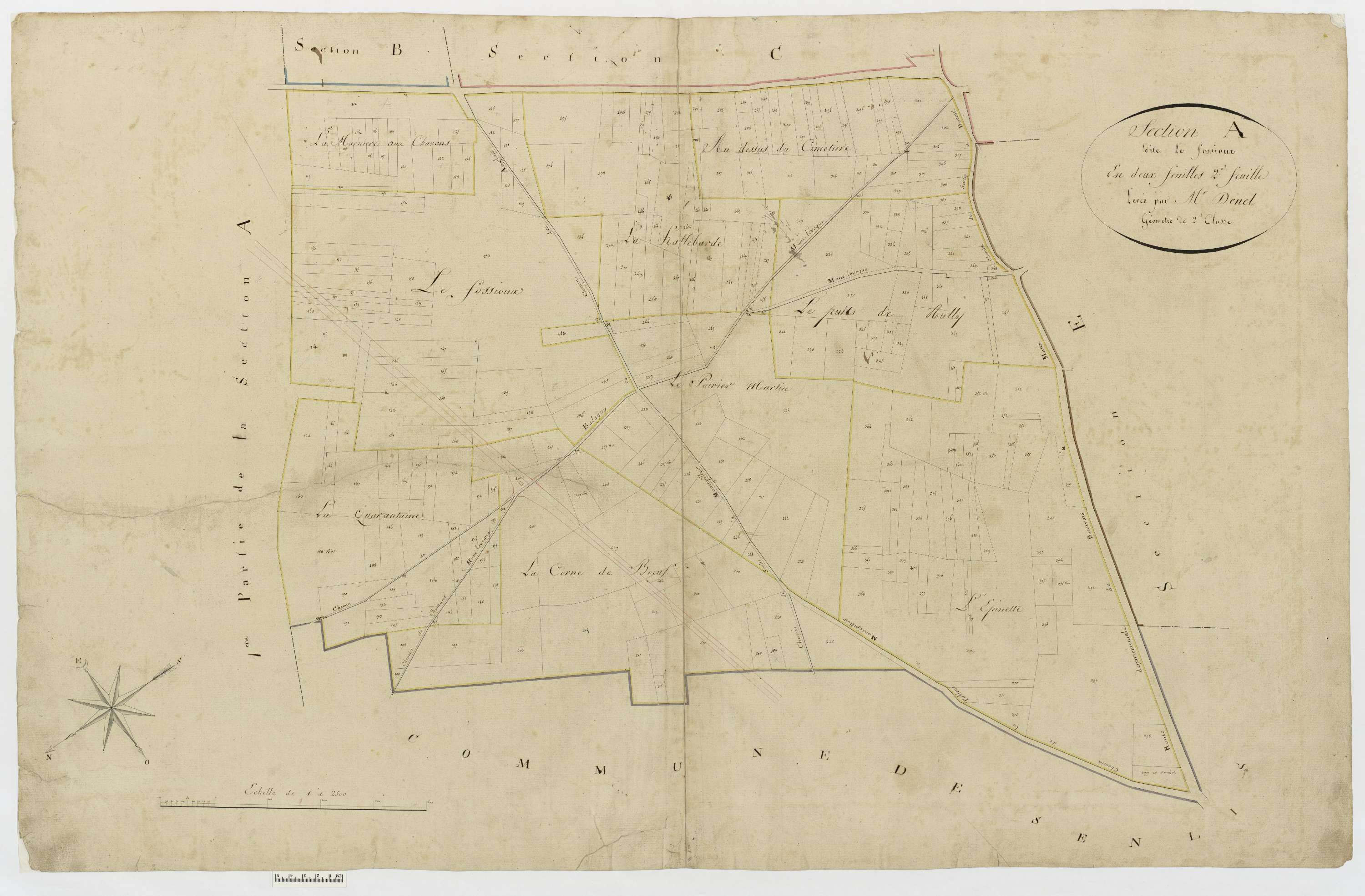 Mont-l'Évêque - Cadastre napoléonien, section A2