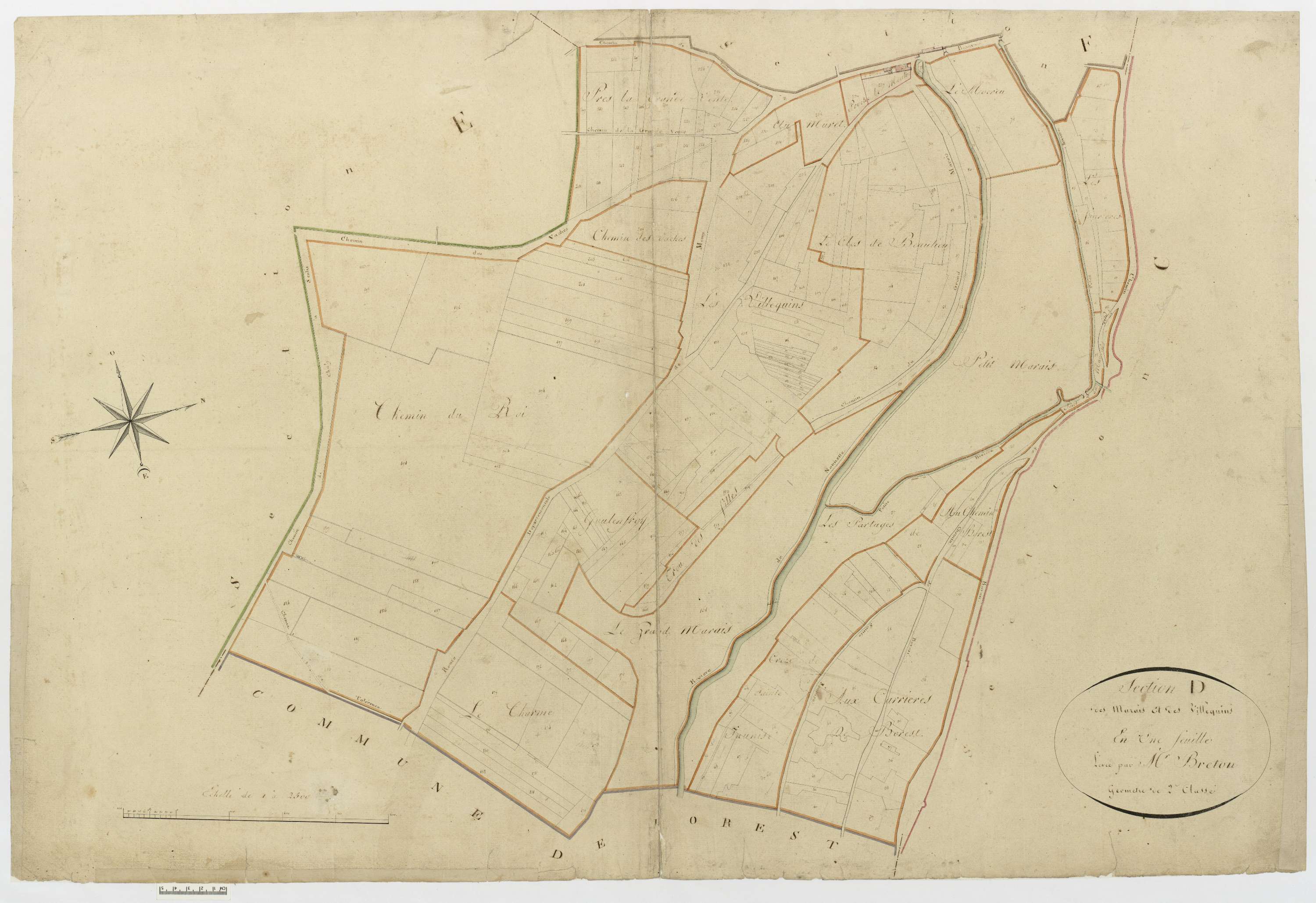 Mont-l'Évêque - Cadastre napoléonien, section D1