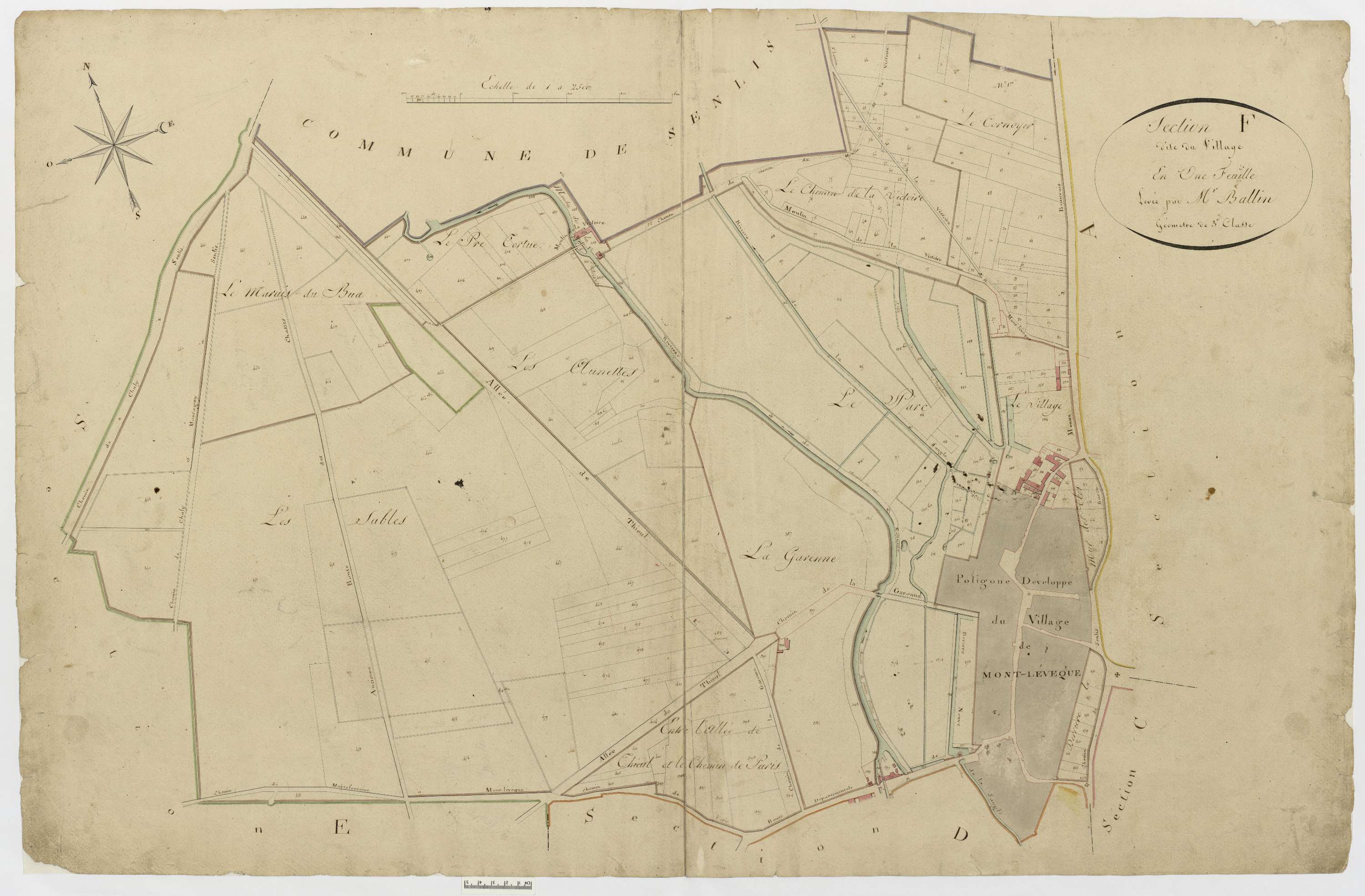 Mont-l'Évêque - Cadastre napoléonien, section F1
