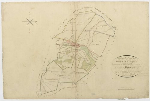Mont-l'Évêque - Cadastre napoléonien, tableau d'assemblage
