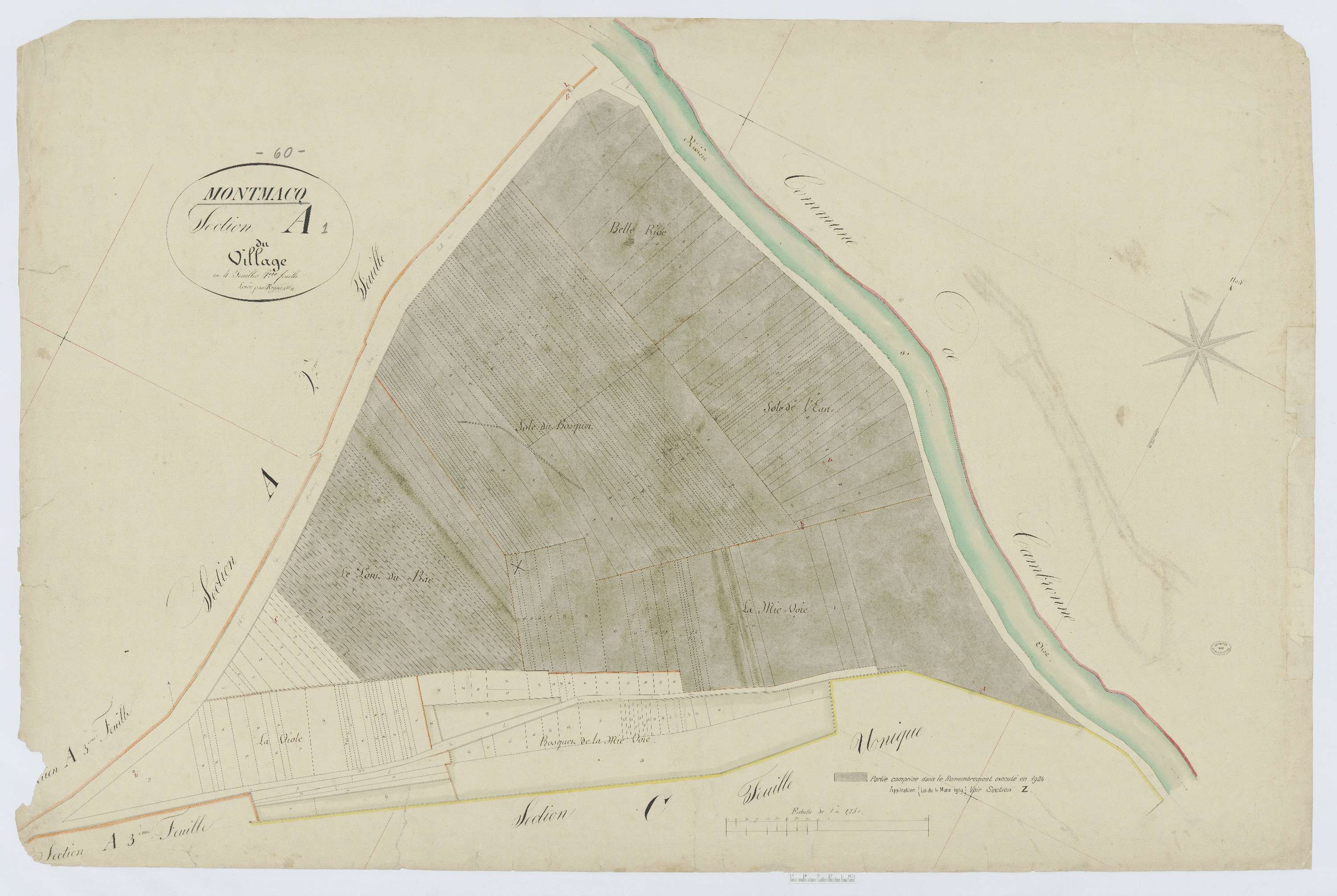 Montmacq - Cadastre napoléonien, section A1