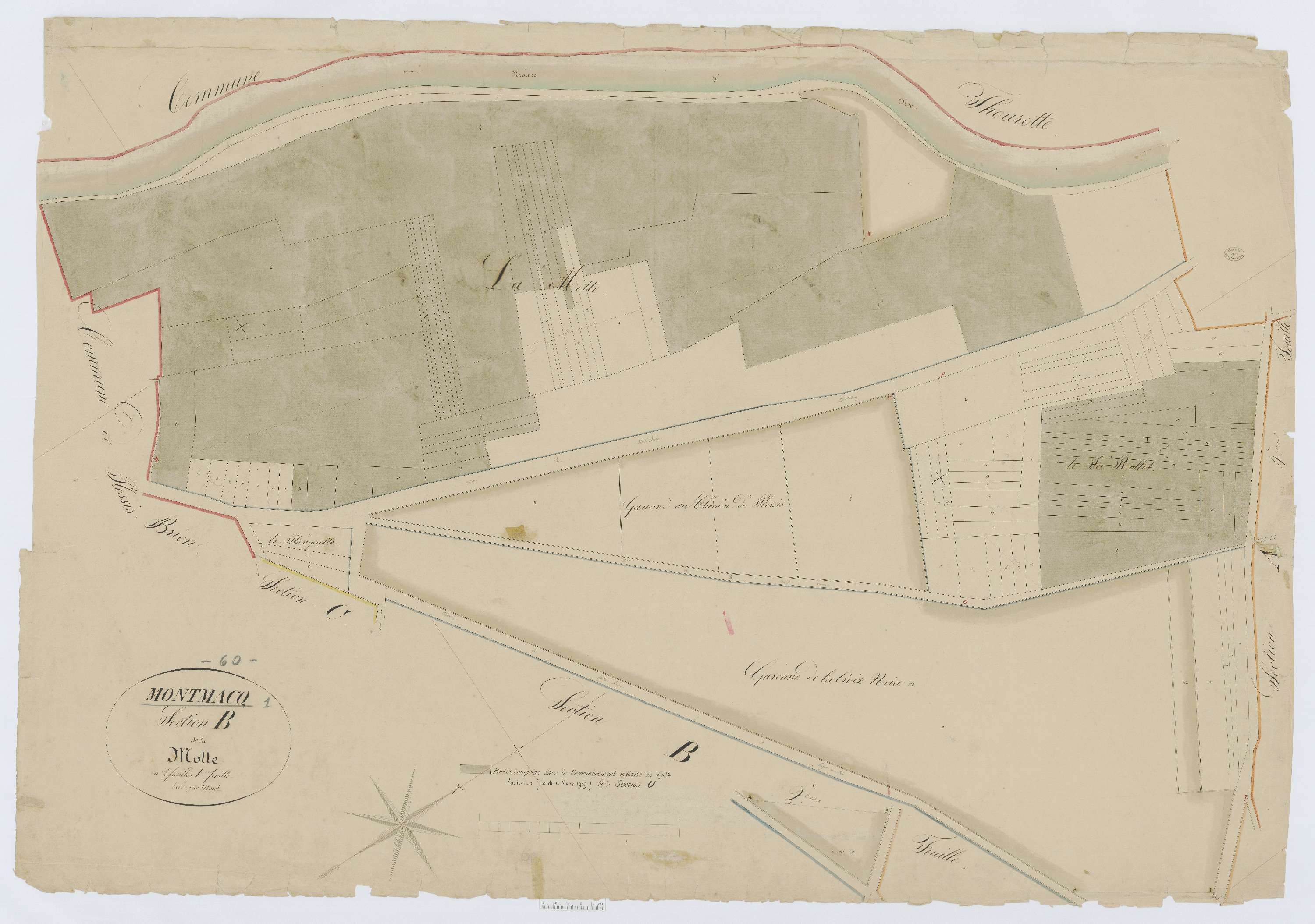 Montmacq - Cadastre napoléonien, section B1
