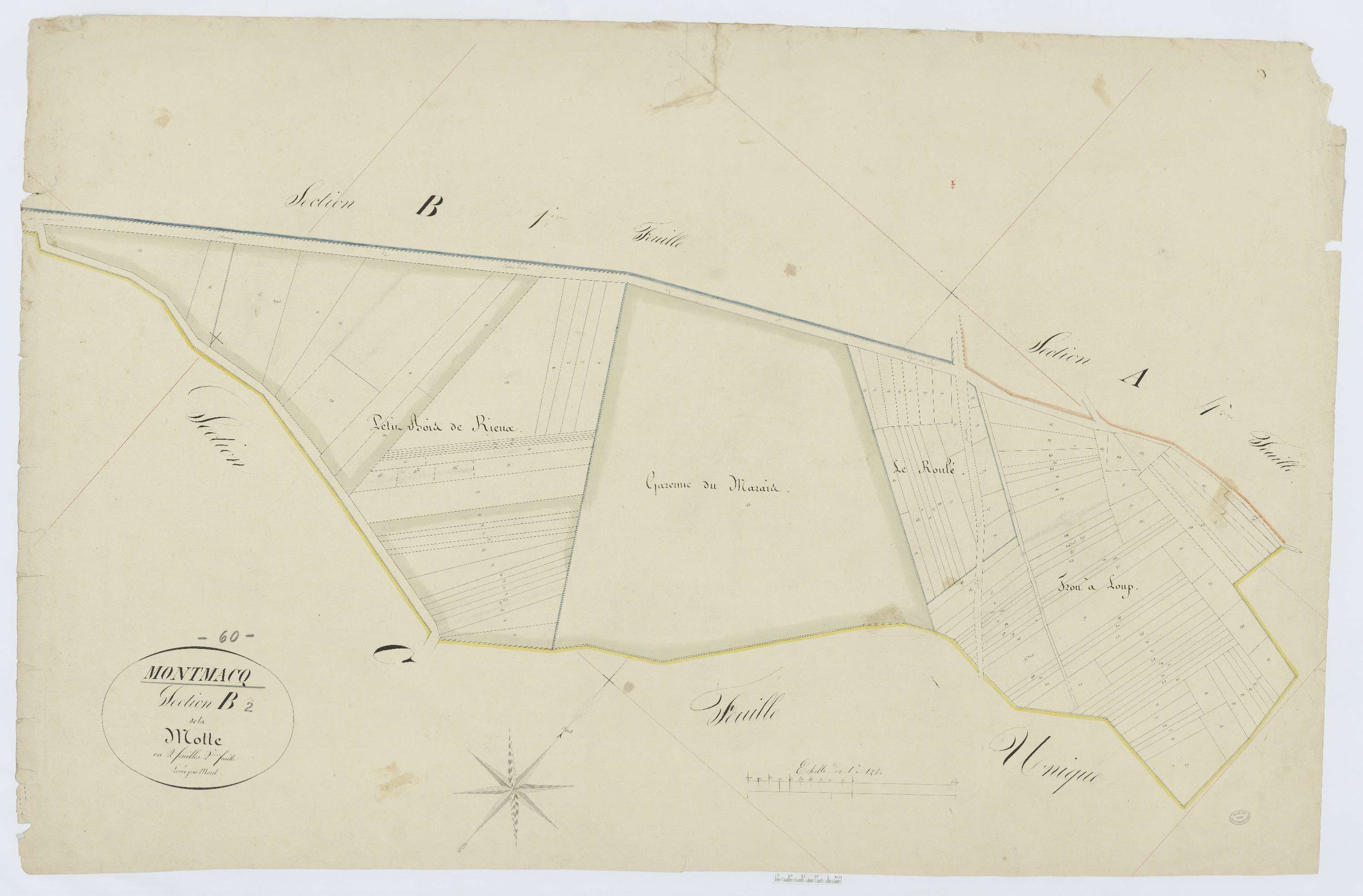 Montmacq - Cadastre napoléonien, section B2