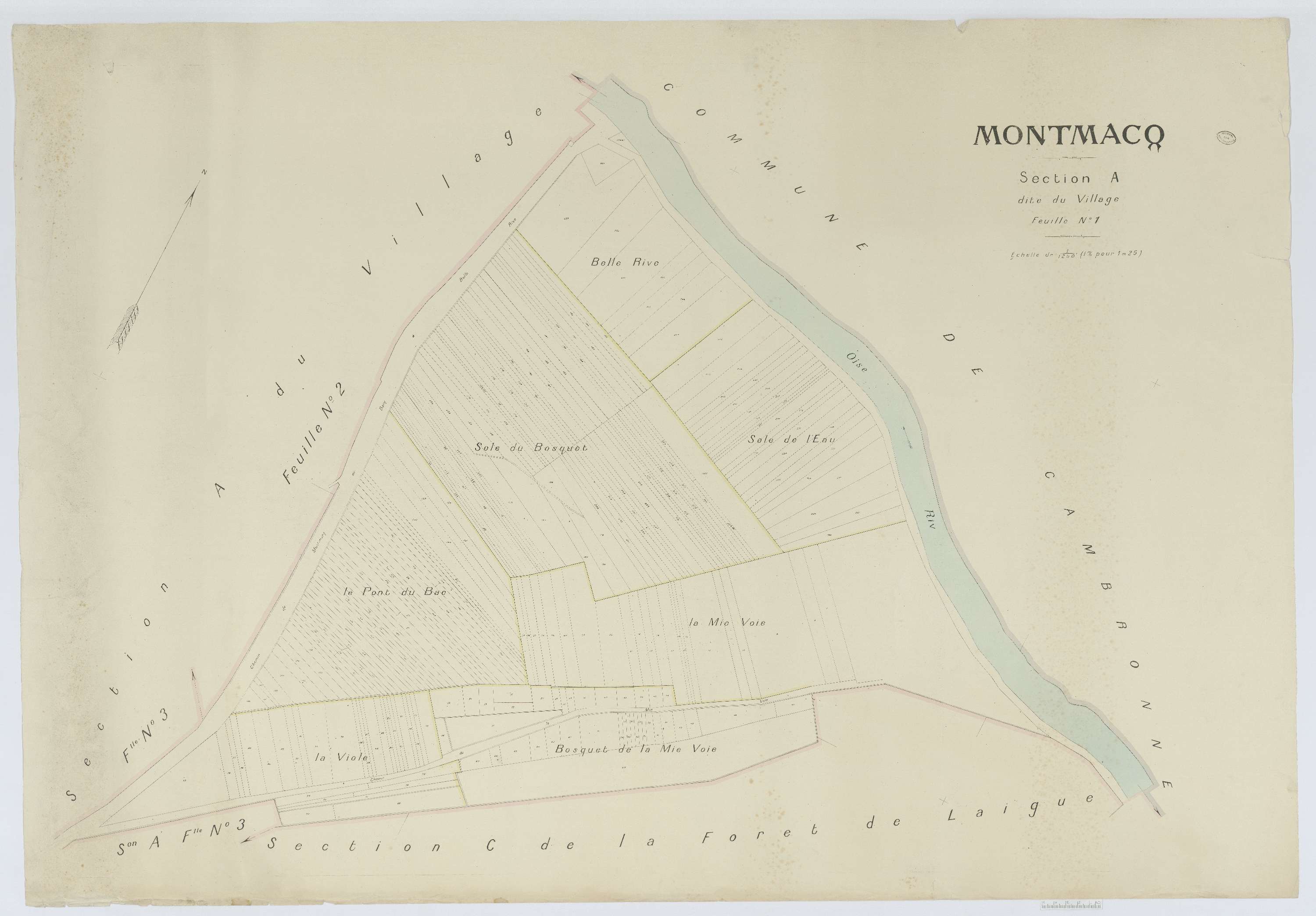 Montmacq - Cadastre napoléonien (copie), section A1