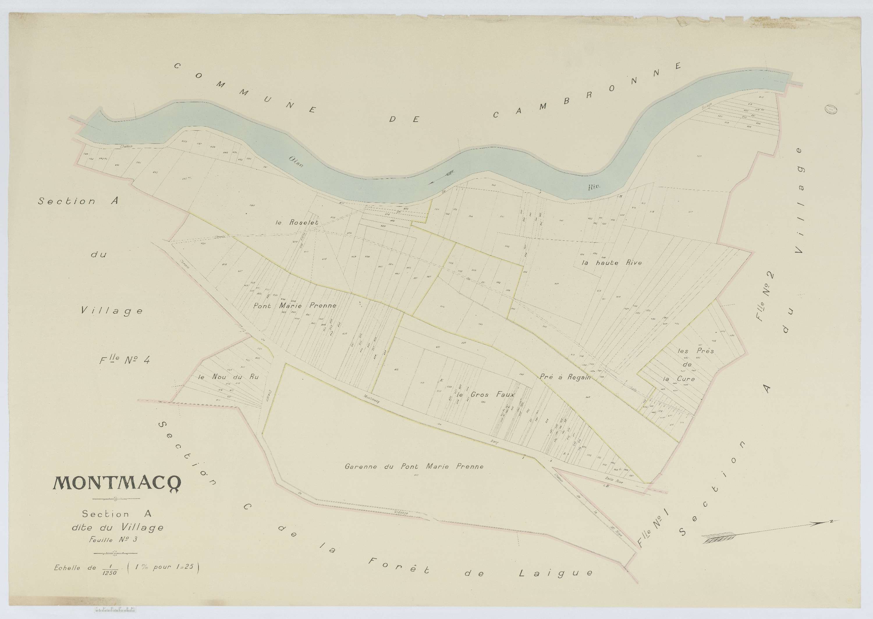 Montmacq - Cadastre napoléonien (copie), section A3