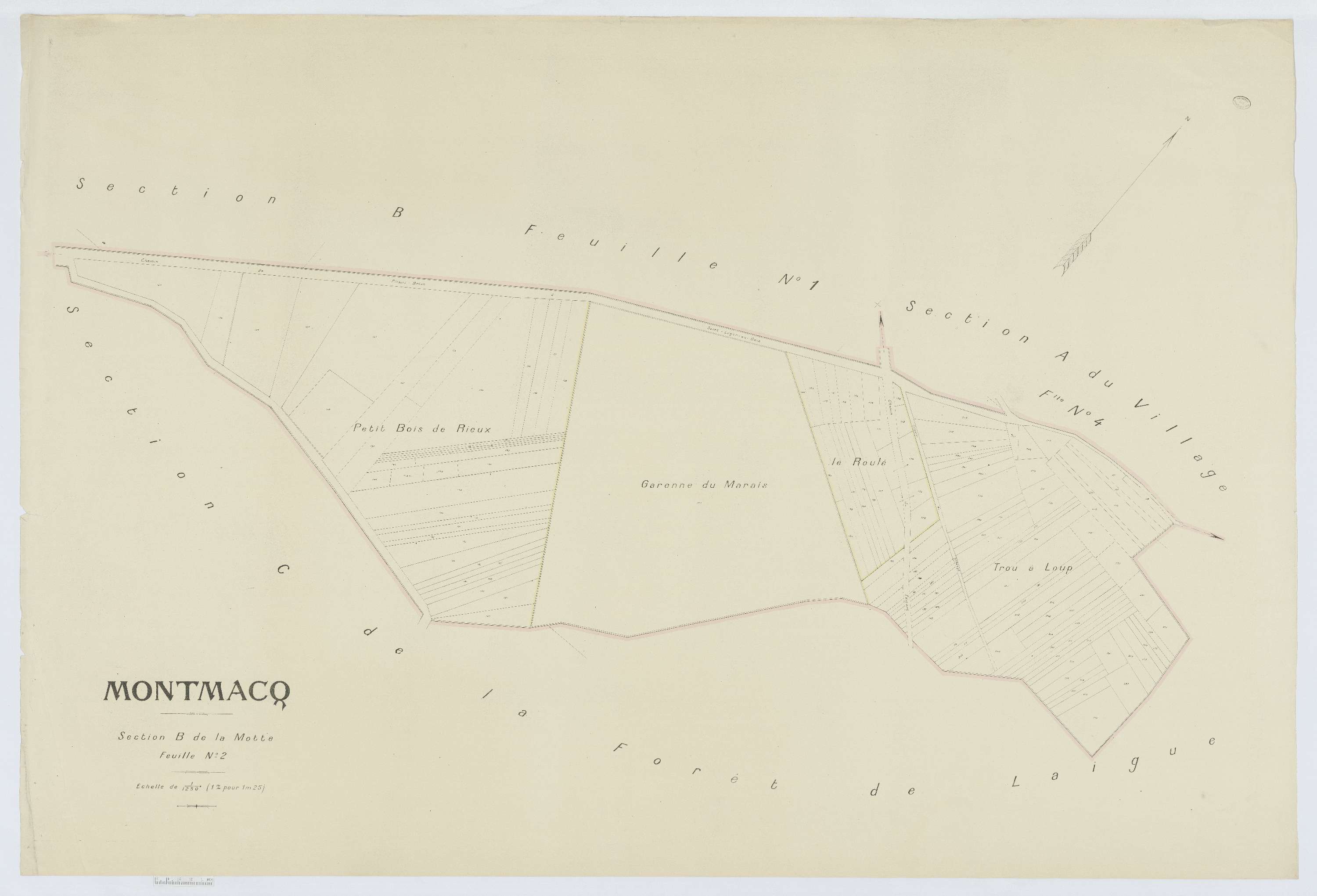 Montmacq - Cadastre napoléonien (copie), section B2