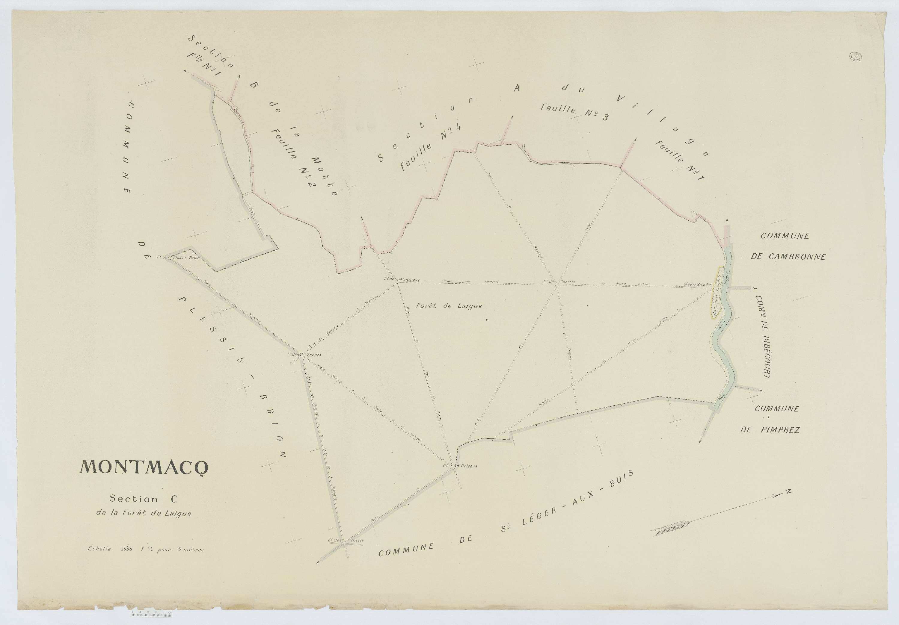 Montmacq - Cadastre napoléonien (copie), section C, feuille unique