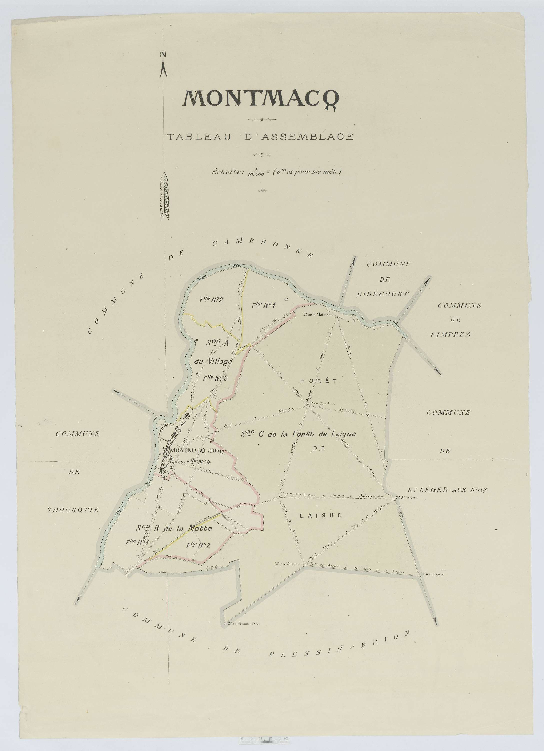 Montmacq - Cadastre napoléonien (copie), tableau d'assemblage