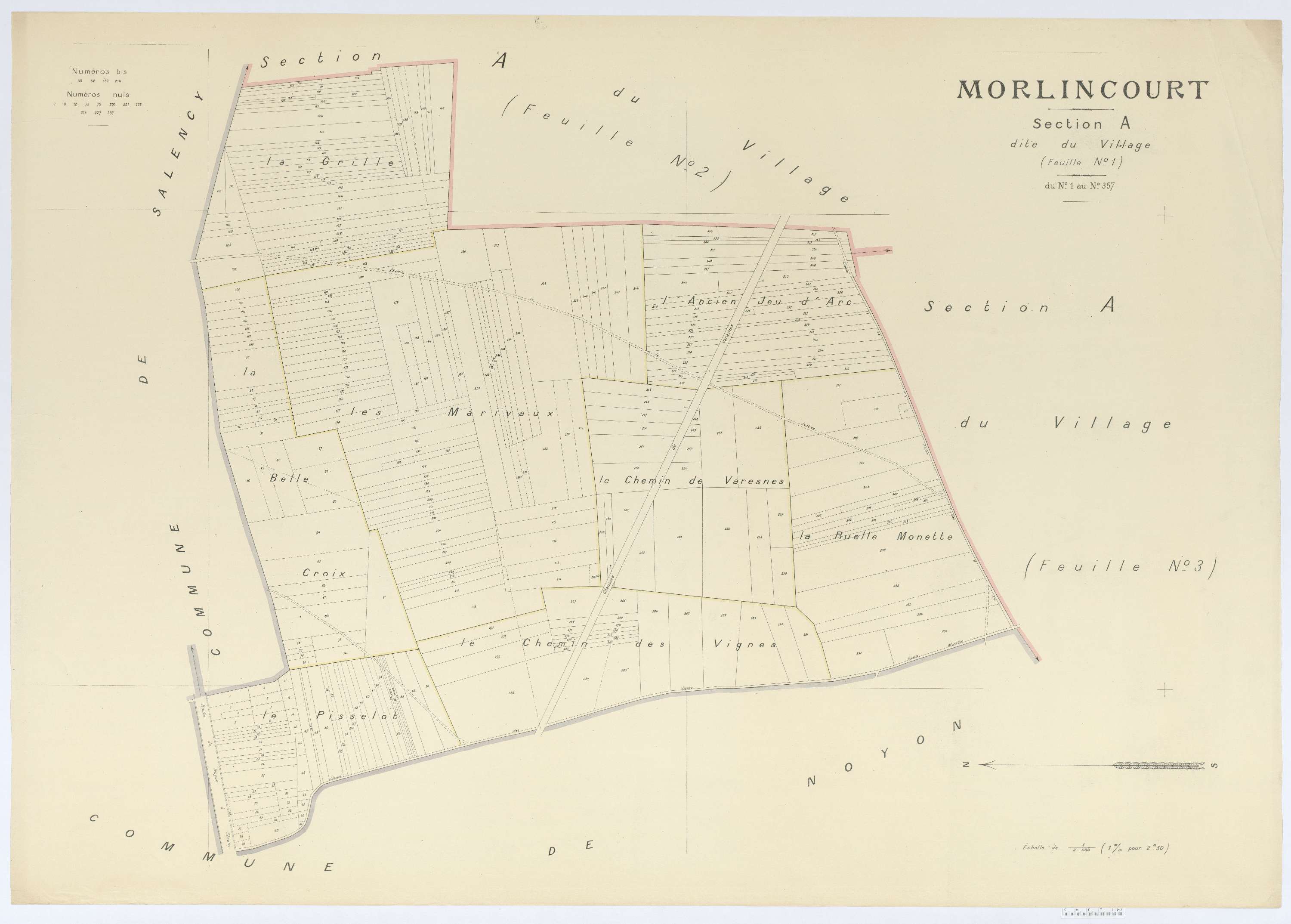 Morlincourt - Cadastre napoléonien (copie), section A1