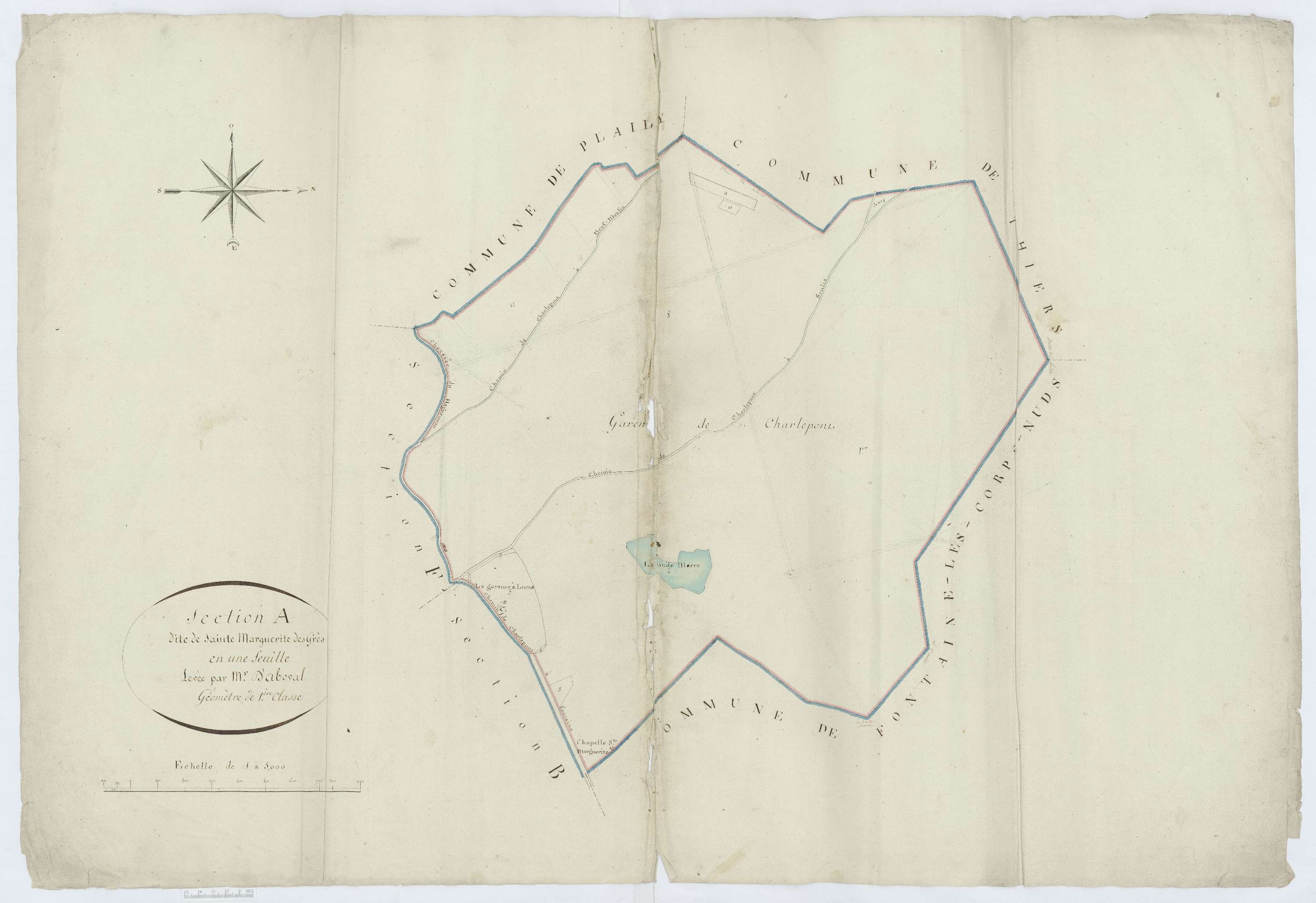 Mortefontaine - Cadastre napoléonien, section A