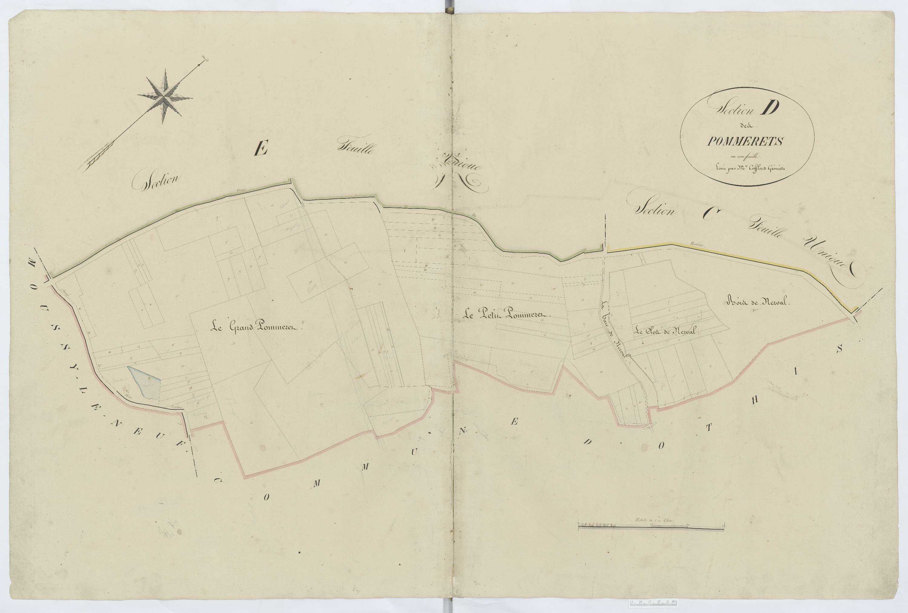 Mortefontaine - Cadastre napoléonien, section D