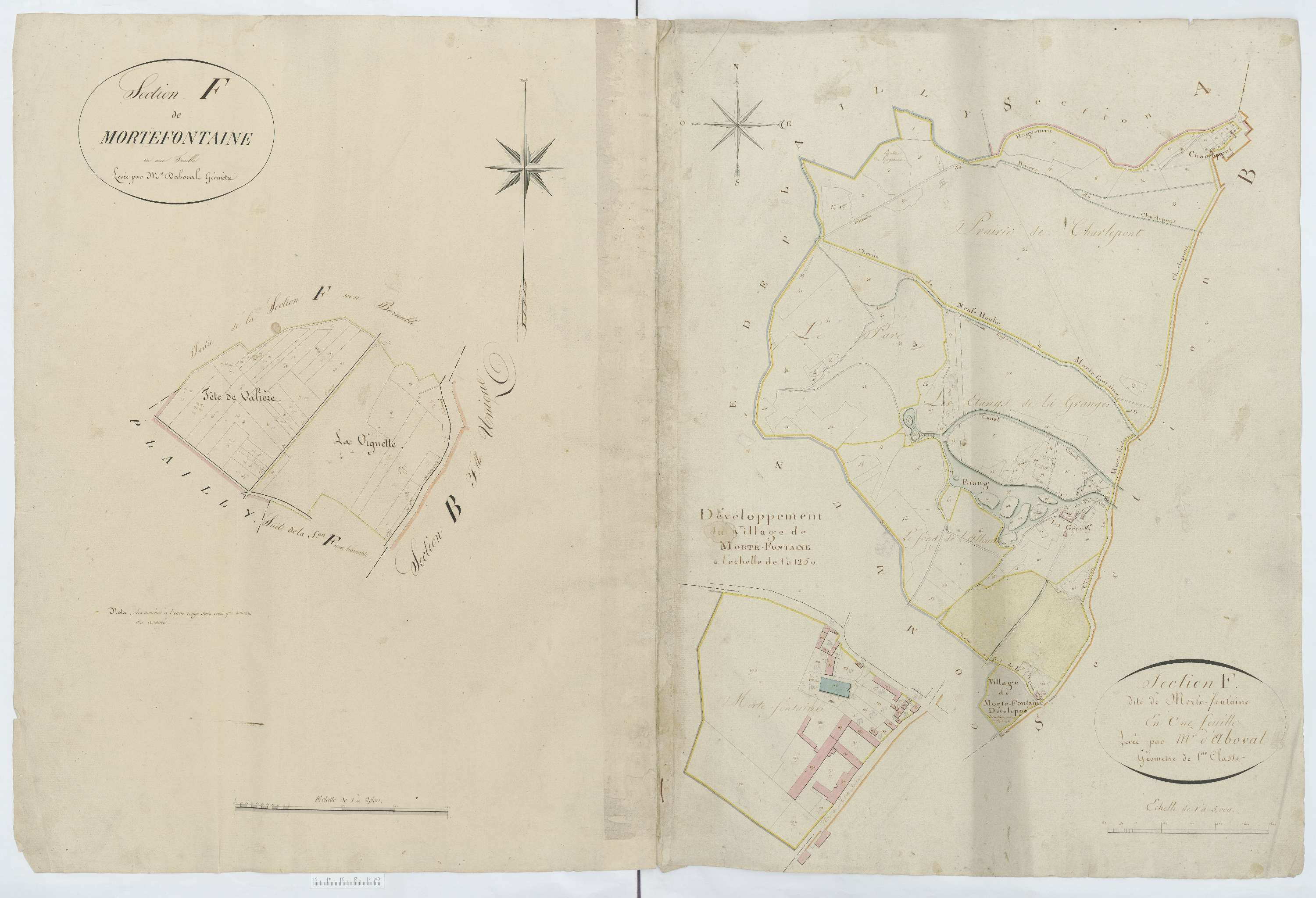 Mortefontaine - Cadastre napoléonien, section F