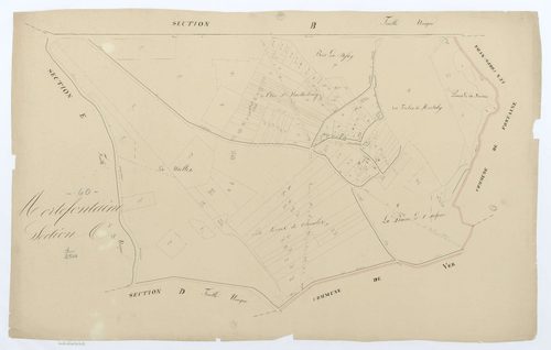 Mortefontaine - Cadastre napoléonien, section C, feuille unique