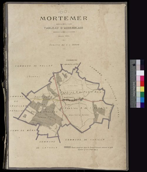 Mortemer - Cadastre napoléonien, tableau d'assemblage