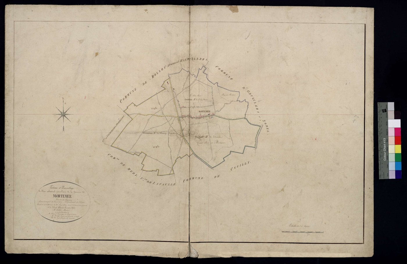 Mortemer - Cadastre napoléonien, section tableau d'assemblage