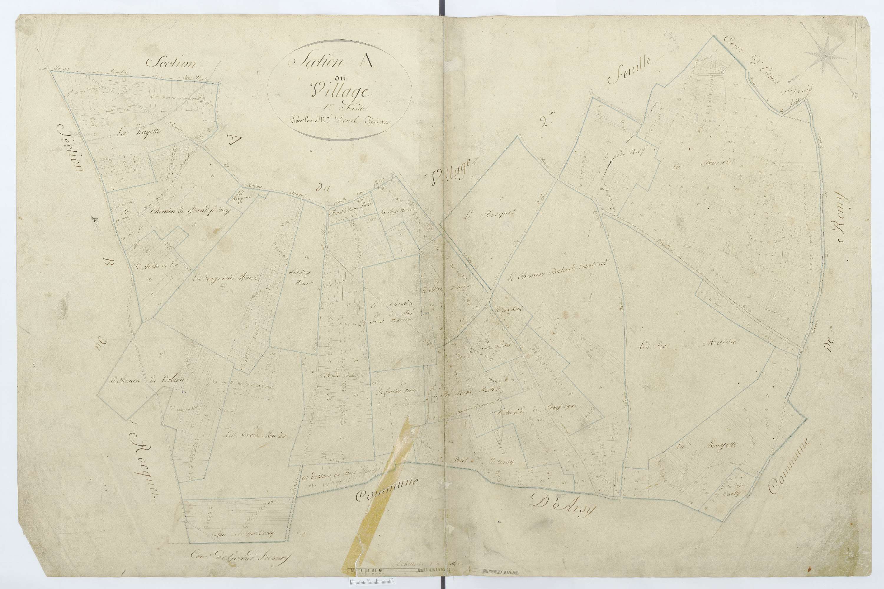 Moyvillers - Cadastre napoléonien, section A1
