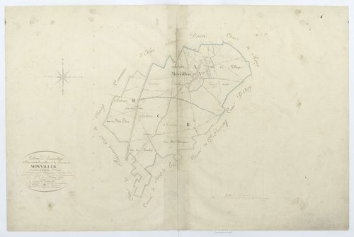 Moyvillers - Cadastre napoléonien, tableau d'assemblage
