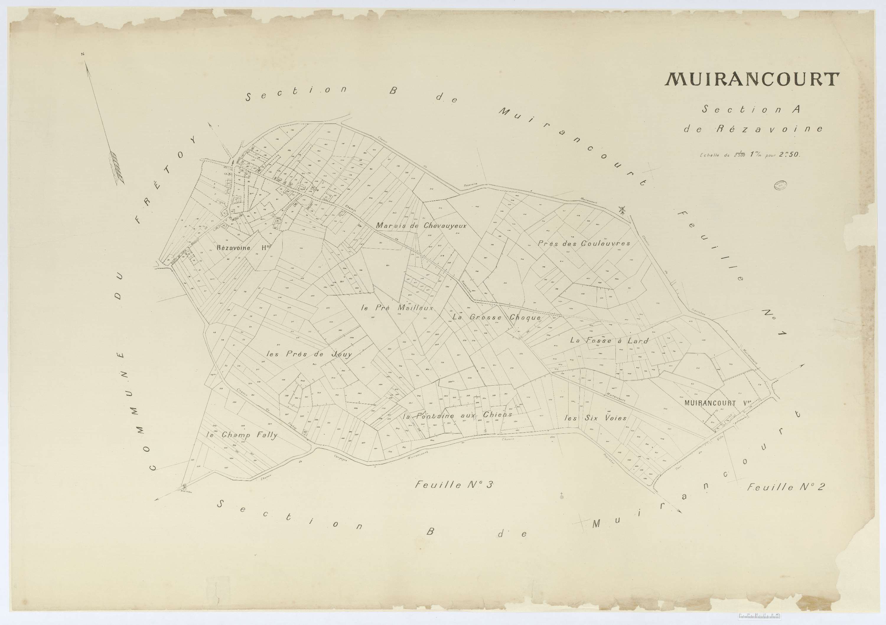 Muirancourt - Cadastre napoléonien (copie), section A, feuille unique