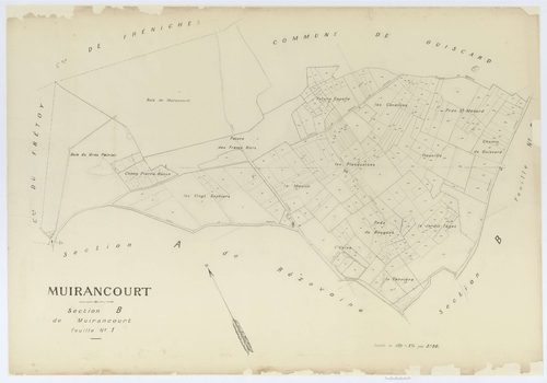 Muirancourt - Cadastre napoléonien (copie), section B1