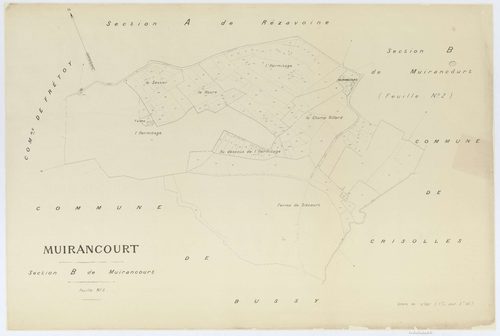 Muirancourt - Cadastre napoléonien (copie), section B3
