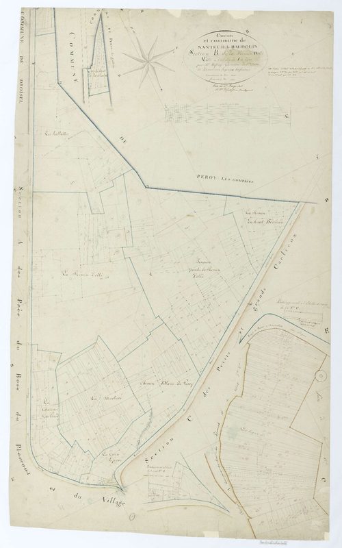 Nanteuil-le-Haudouin - Cadastre napoléonien, section B, feuille unique