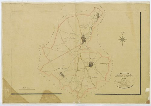 Néry - Cadastre napoléonien, tableau d'assemblage
