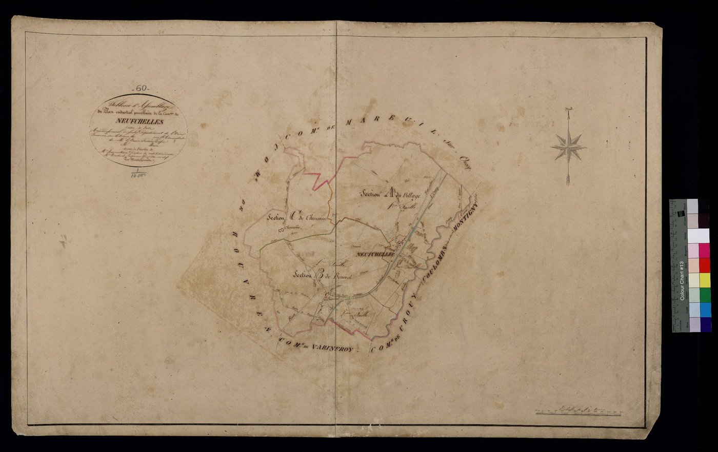 Neufchelles - Cadastre napoléonien, tableau d'assemblage