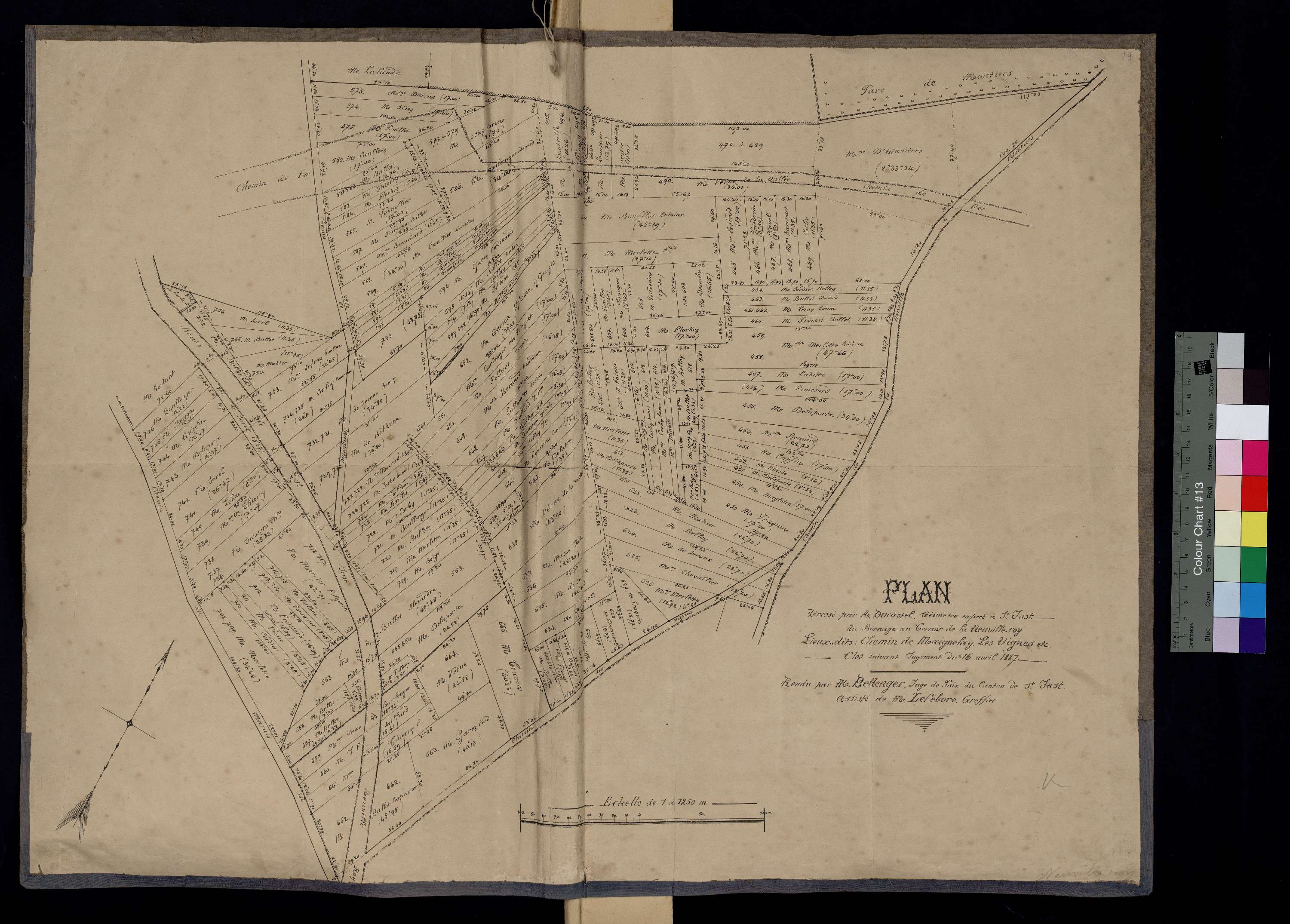 La Neuville-Roy - Cadastre napoléonien, plan de bornage