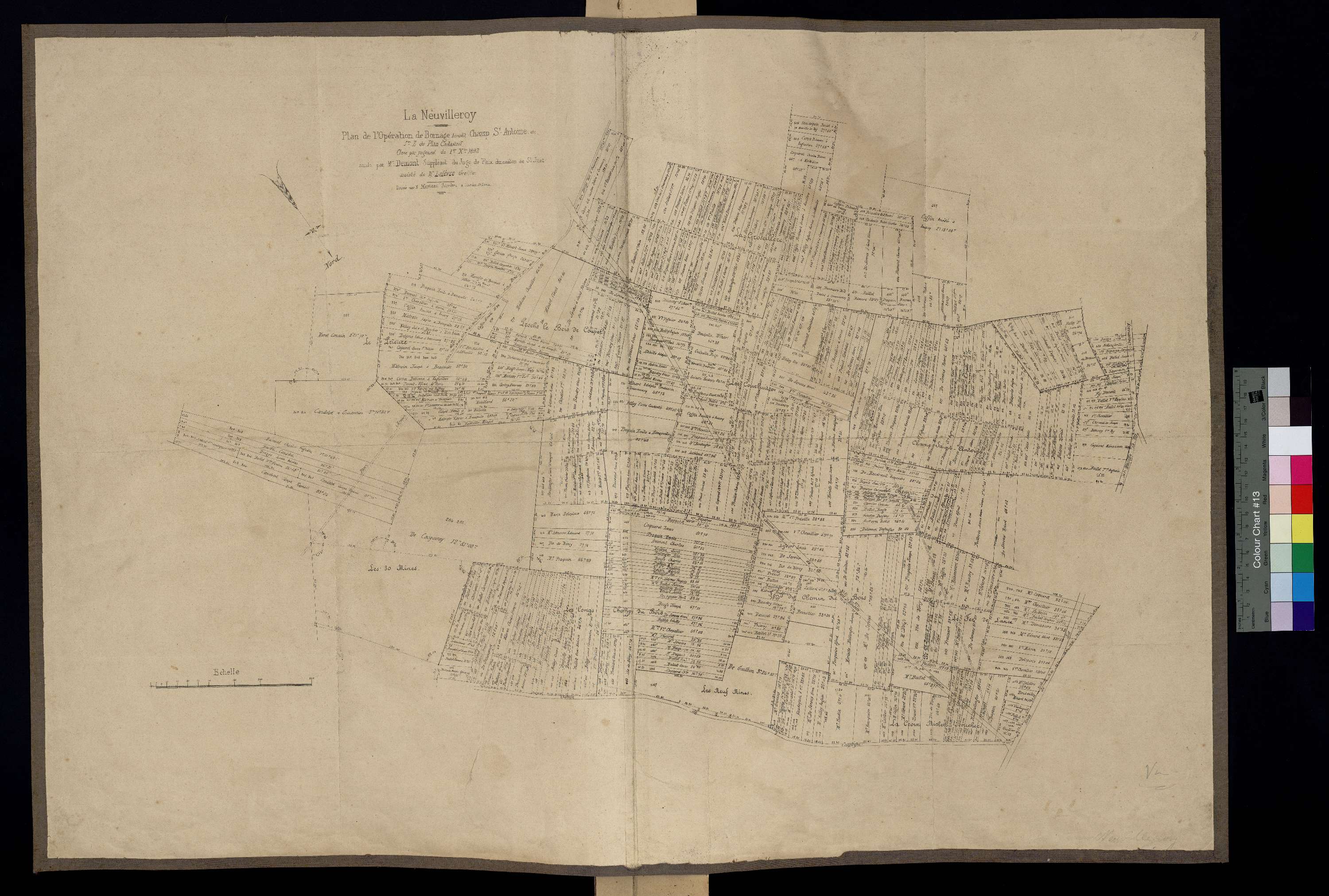 La Neuville-Roy - Cadastre napoléonien, Plan de bornage, section E