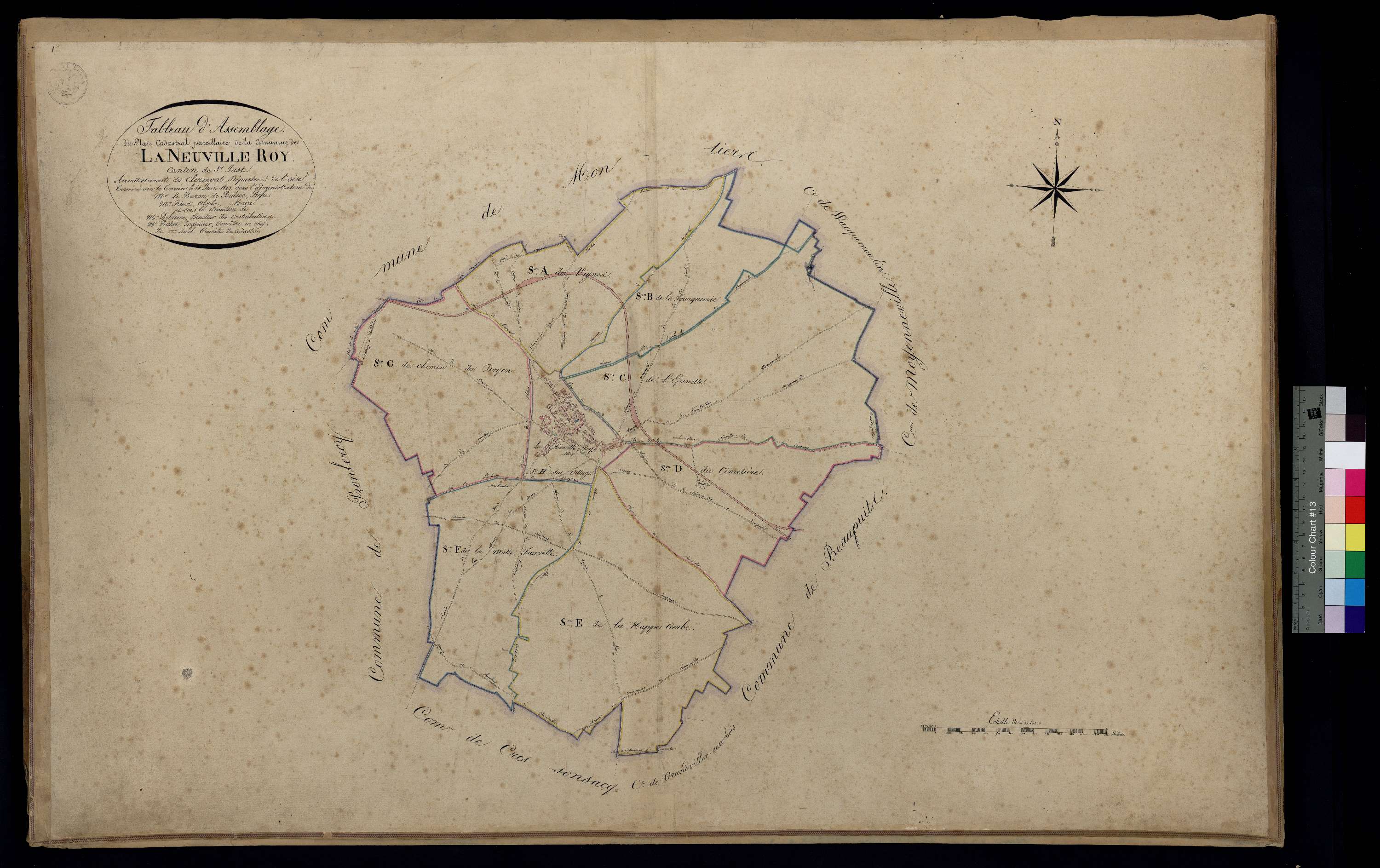 La Neuville-Roy - Cadastre napoléonien, tableau d'assemblage