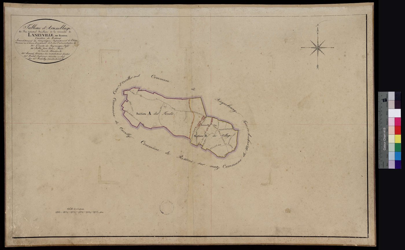 La Neuville-sur-Ressons - Cadastre napoléonien, tableau d'assemblage