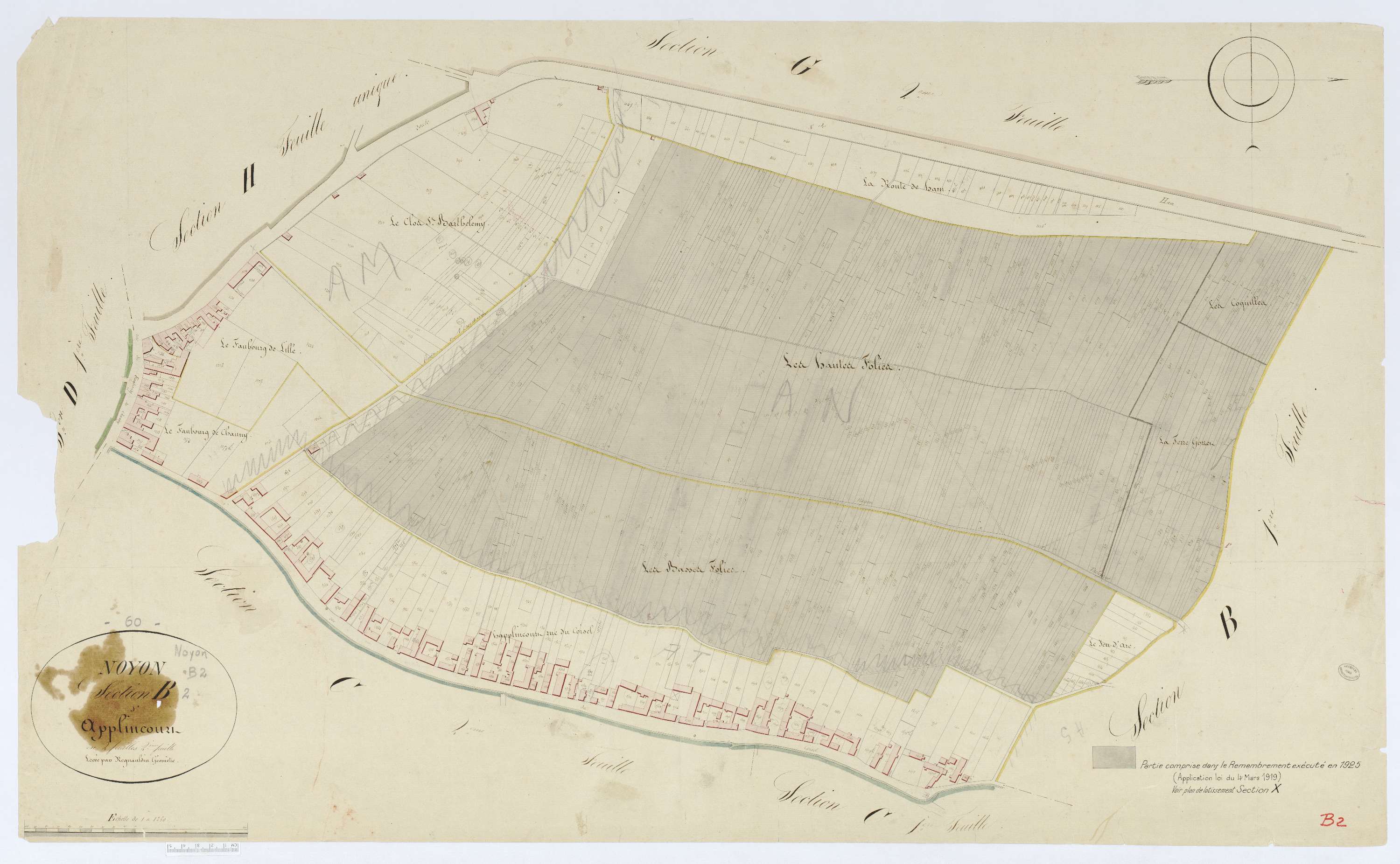 Noyon - Cadastre napoléonien, section B2