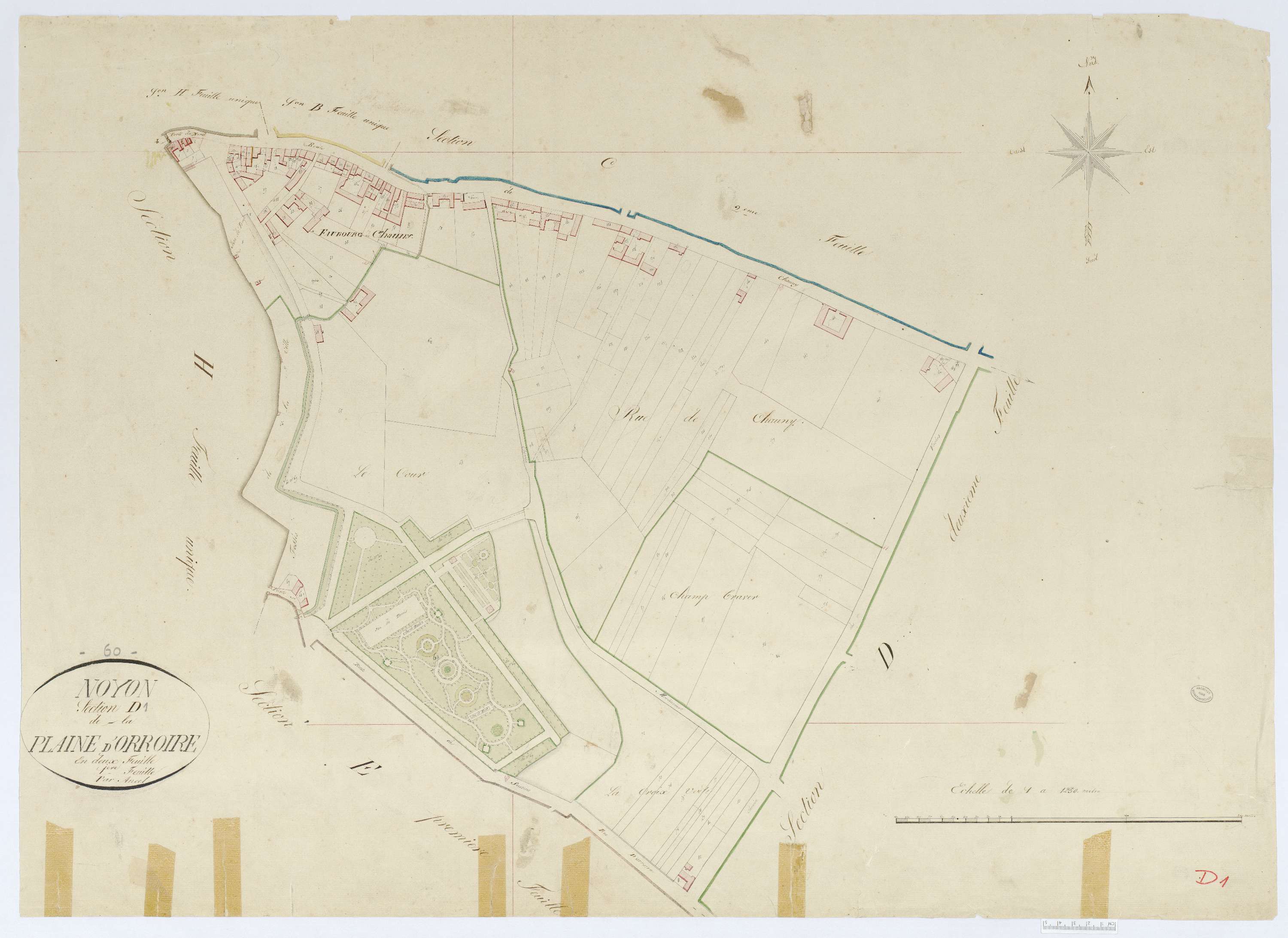 Noyon - Cadastre napoléonien, section D1