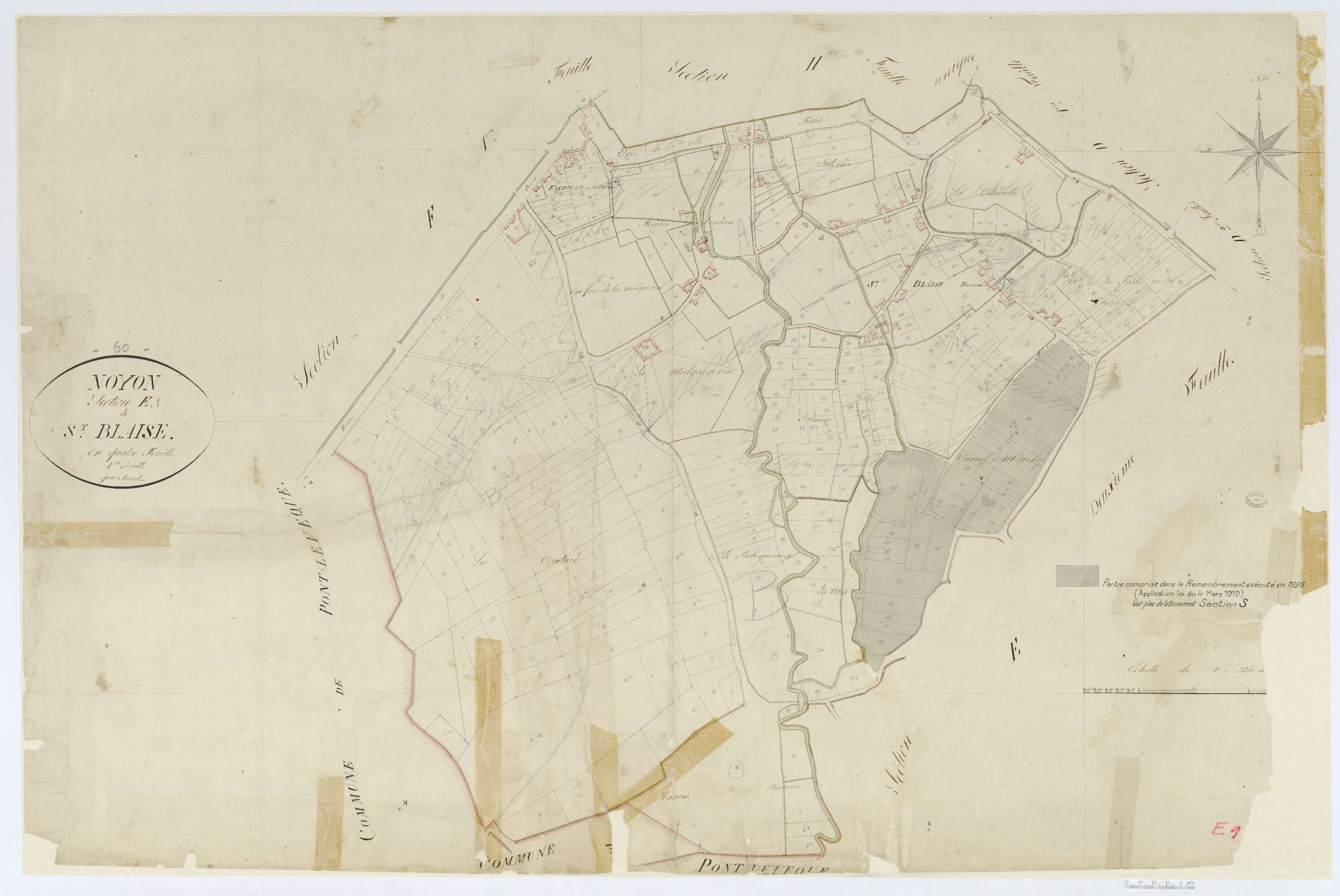 Noyon - Cadastre napoléonien, section E1