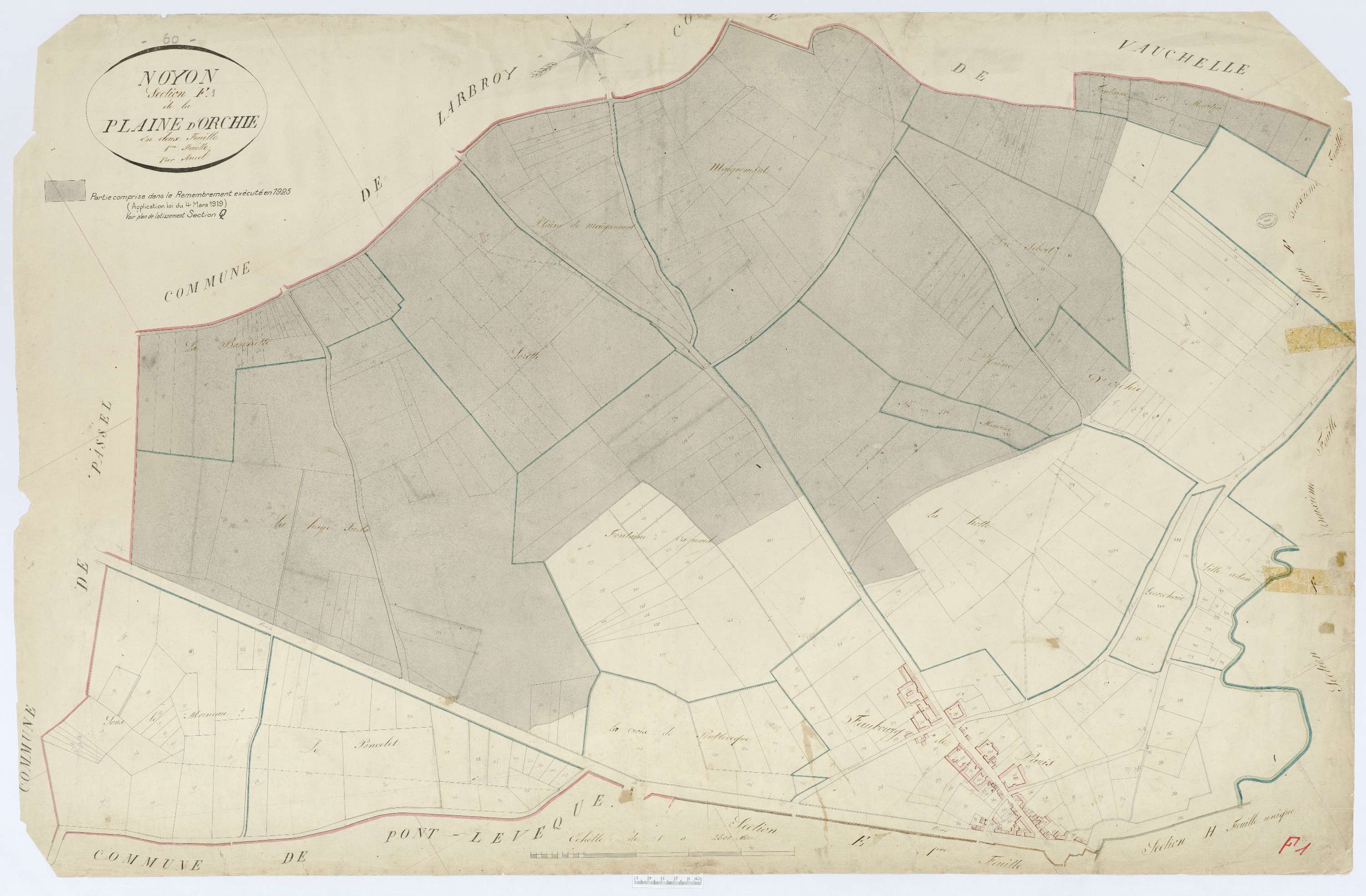 Noyon - Cadastre napoléonien, section F1