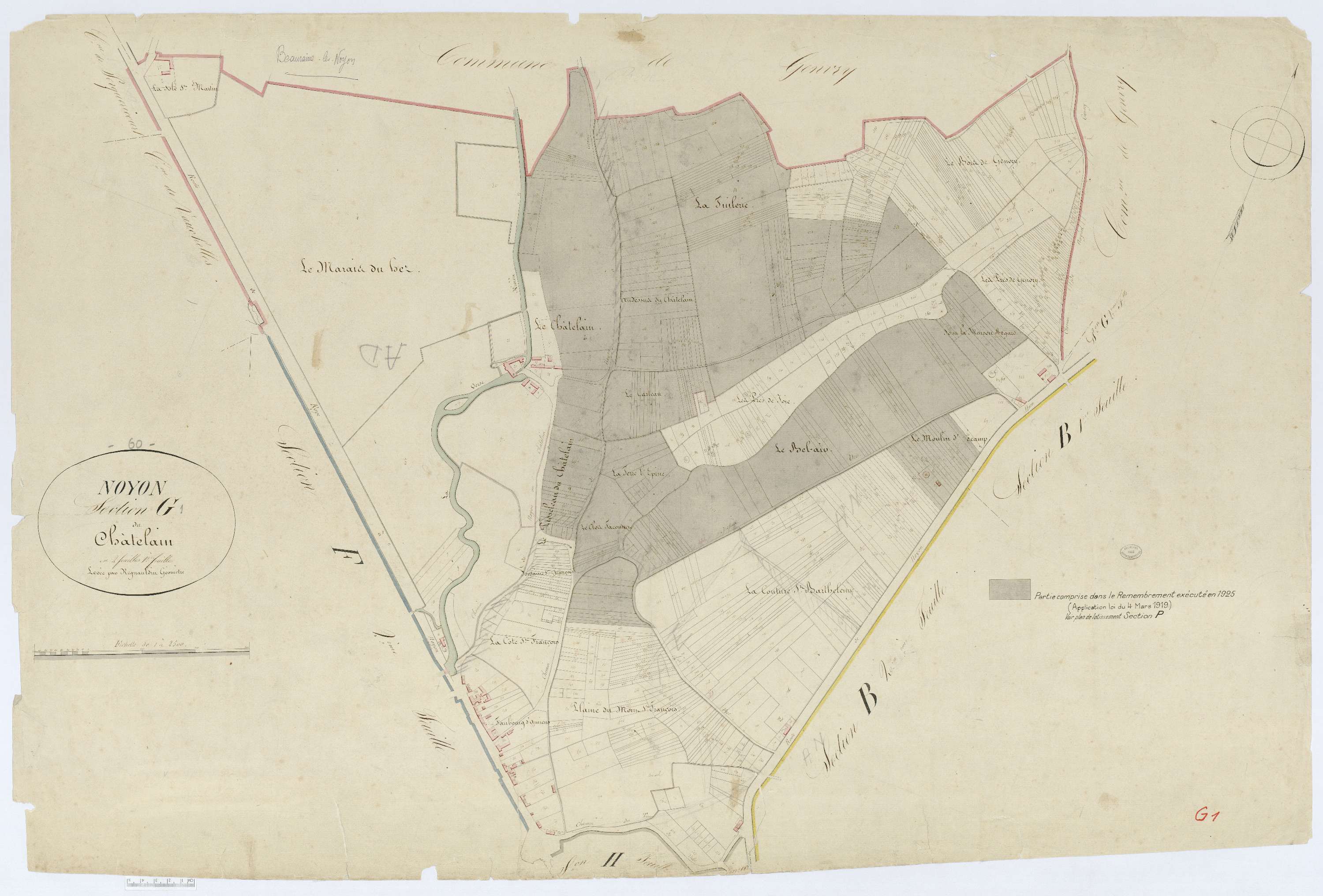 Noyon - Cadastre napoléonien, section G1