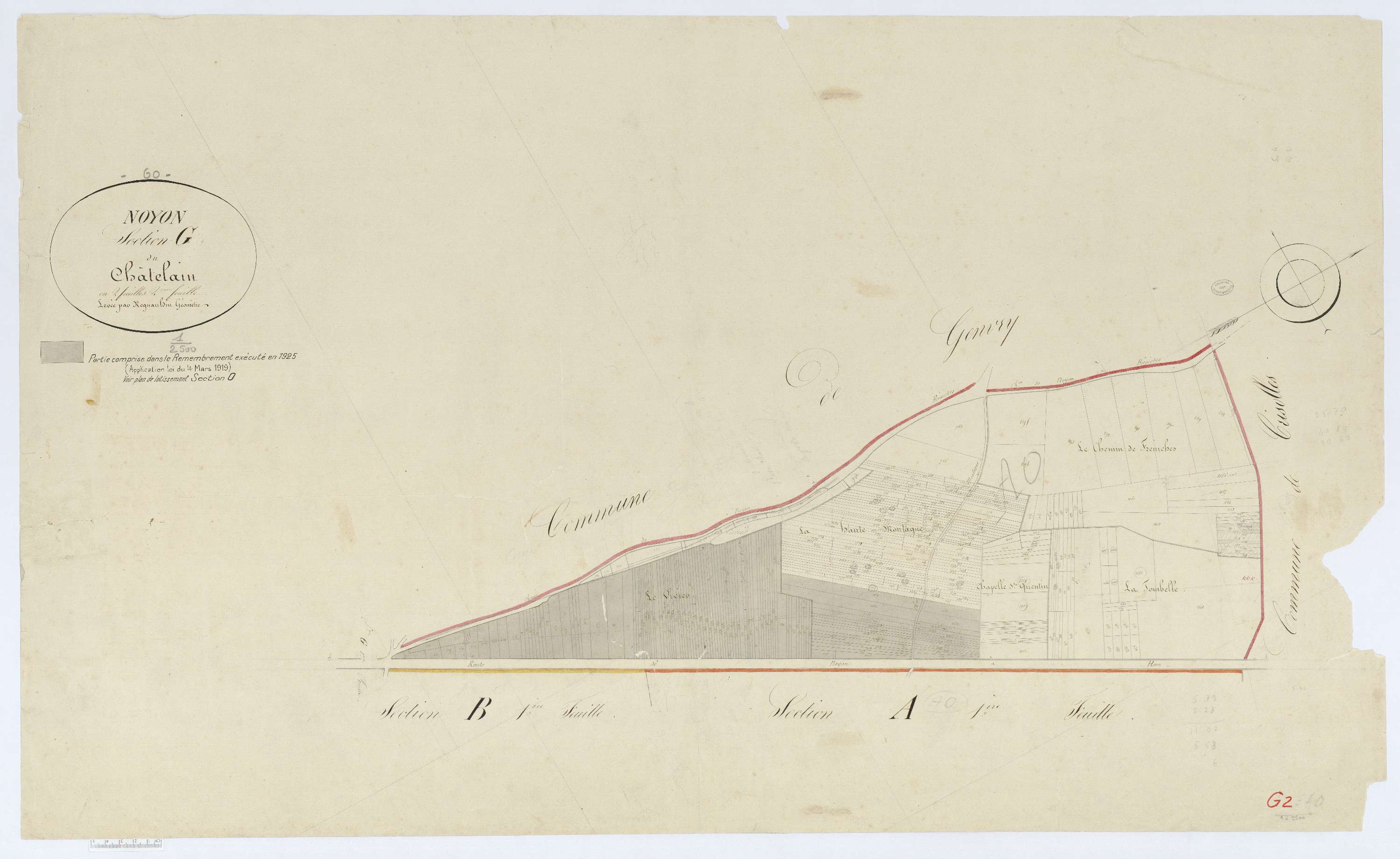 Noyon - Cadastre napoléonien, section G2