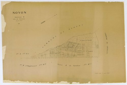 Noyon - Cadastre napoléonien (copie), section G2, copie calque