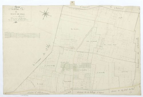 Ognes - Cadastre napoléonien, section A, feuille unique