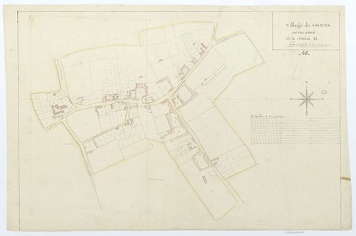 Ognes - Cadastre napoléonien, section D, feuille unique