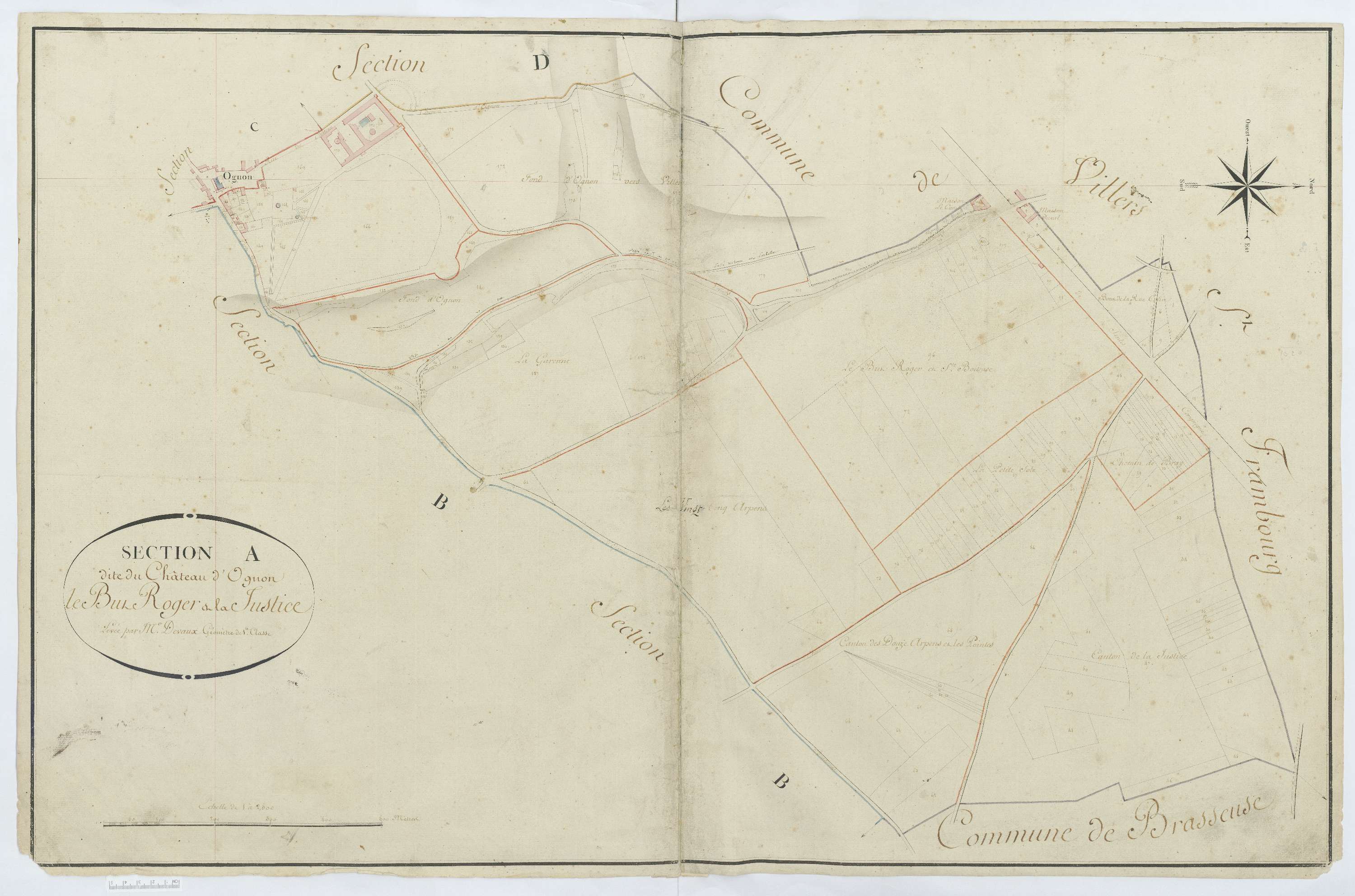 Ognon - Cadastre napoléonien, section A