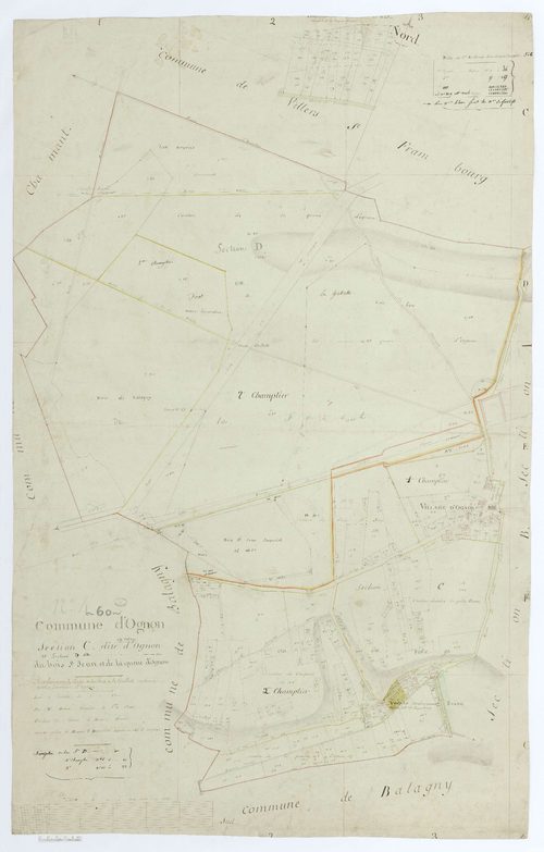 Ognon - Cadastre napoléonien, section C, feuille unique
