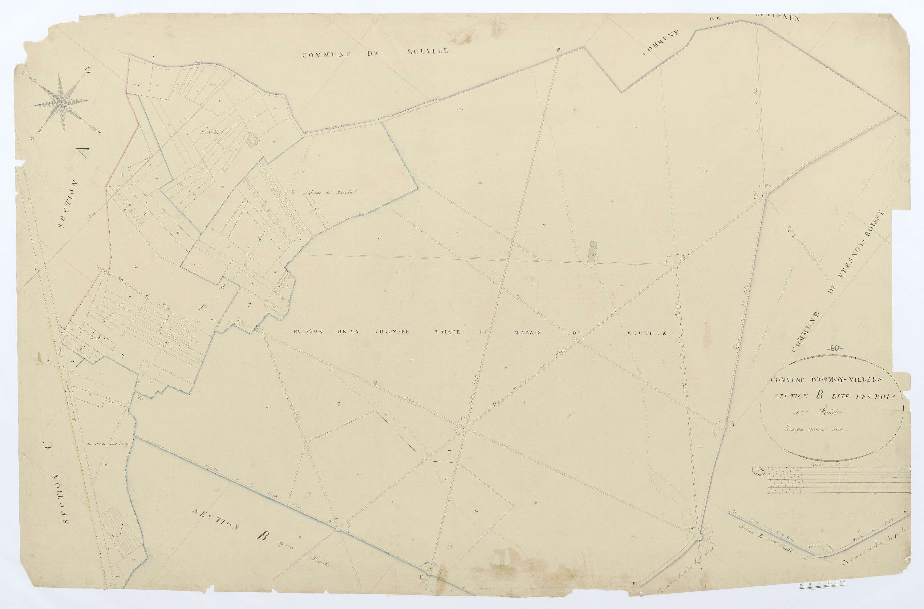 Ormoy-Villers - Cadastre napoléonien, section B1