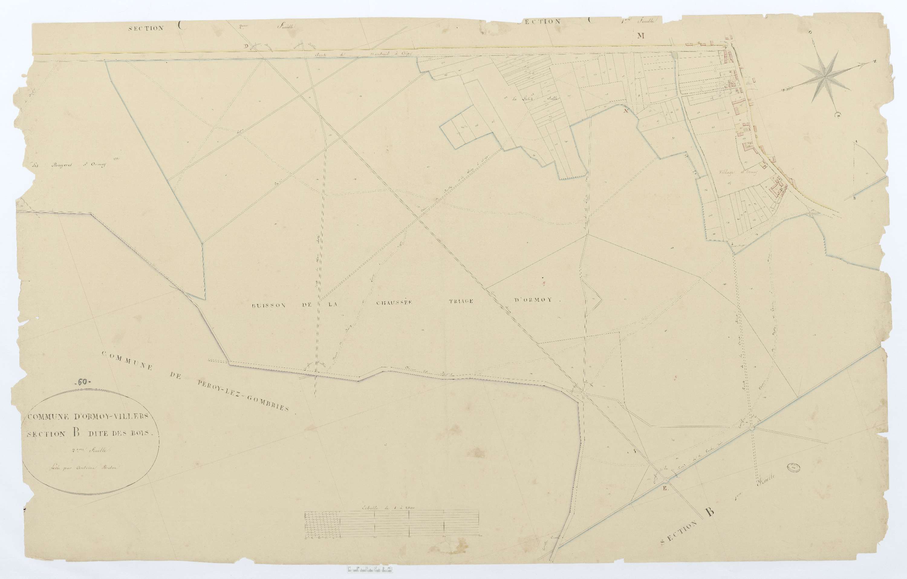 Ormoy-Villers - Cadastre napoléonien, section B2