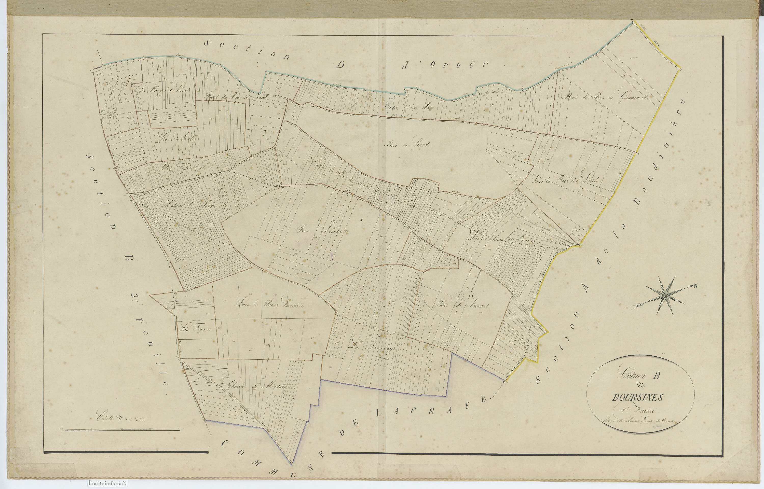 Oroër - Cadastre napoléonien, section B1