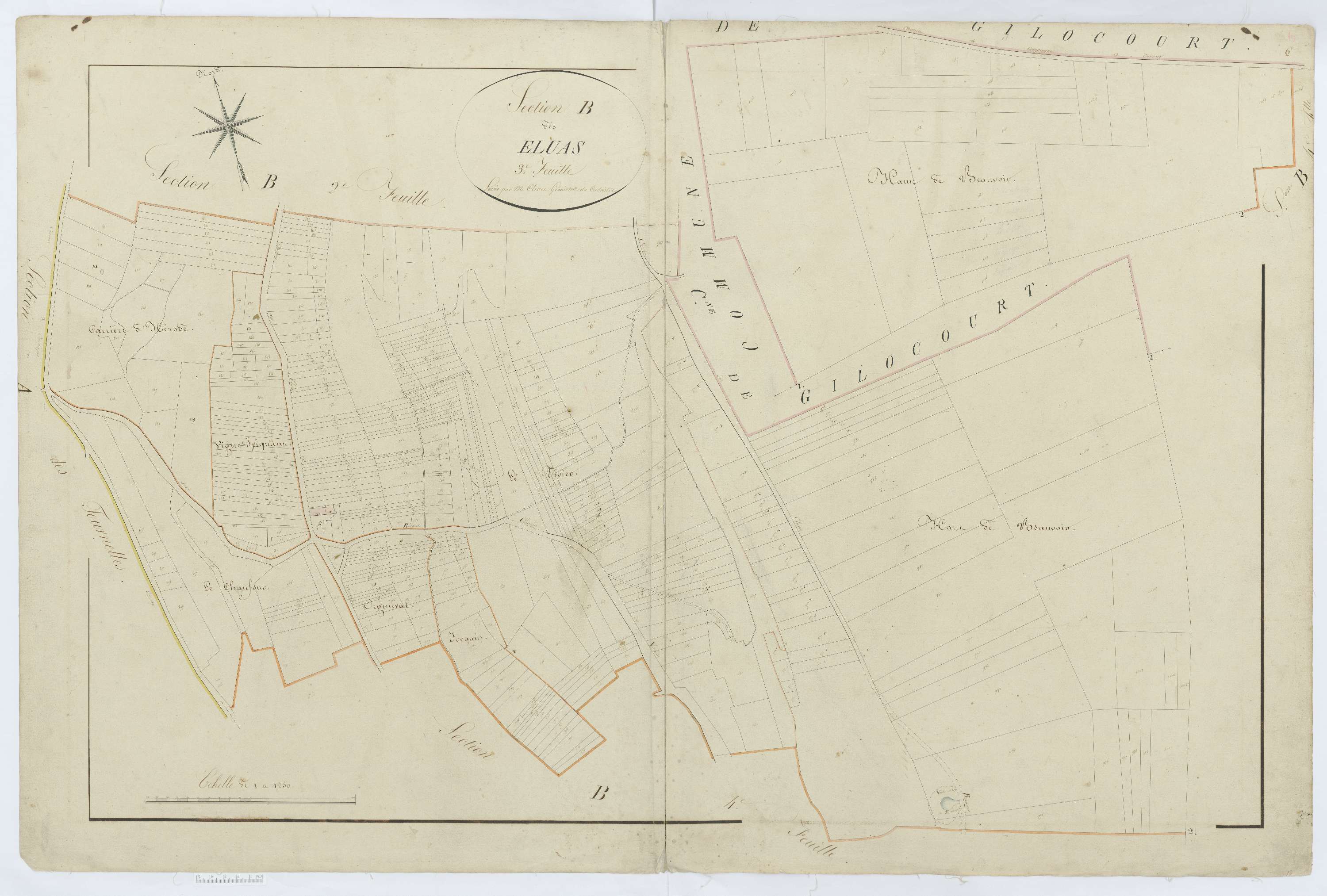 Orrouy - Cadastre napoléonien, section B3