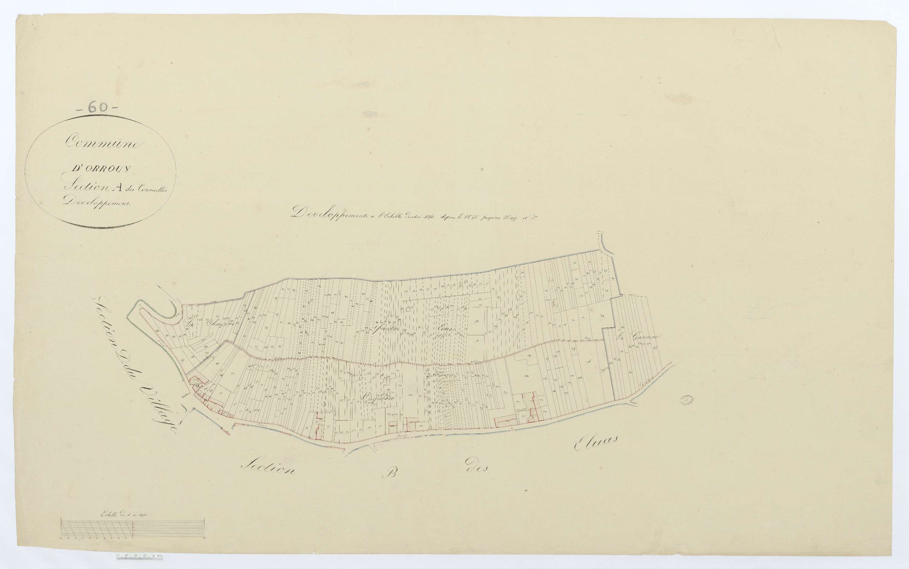 Orrouy - Cadastre napoléonien, développement de la section A