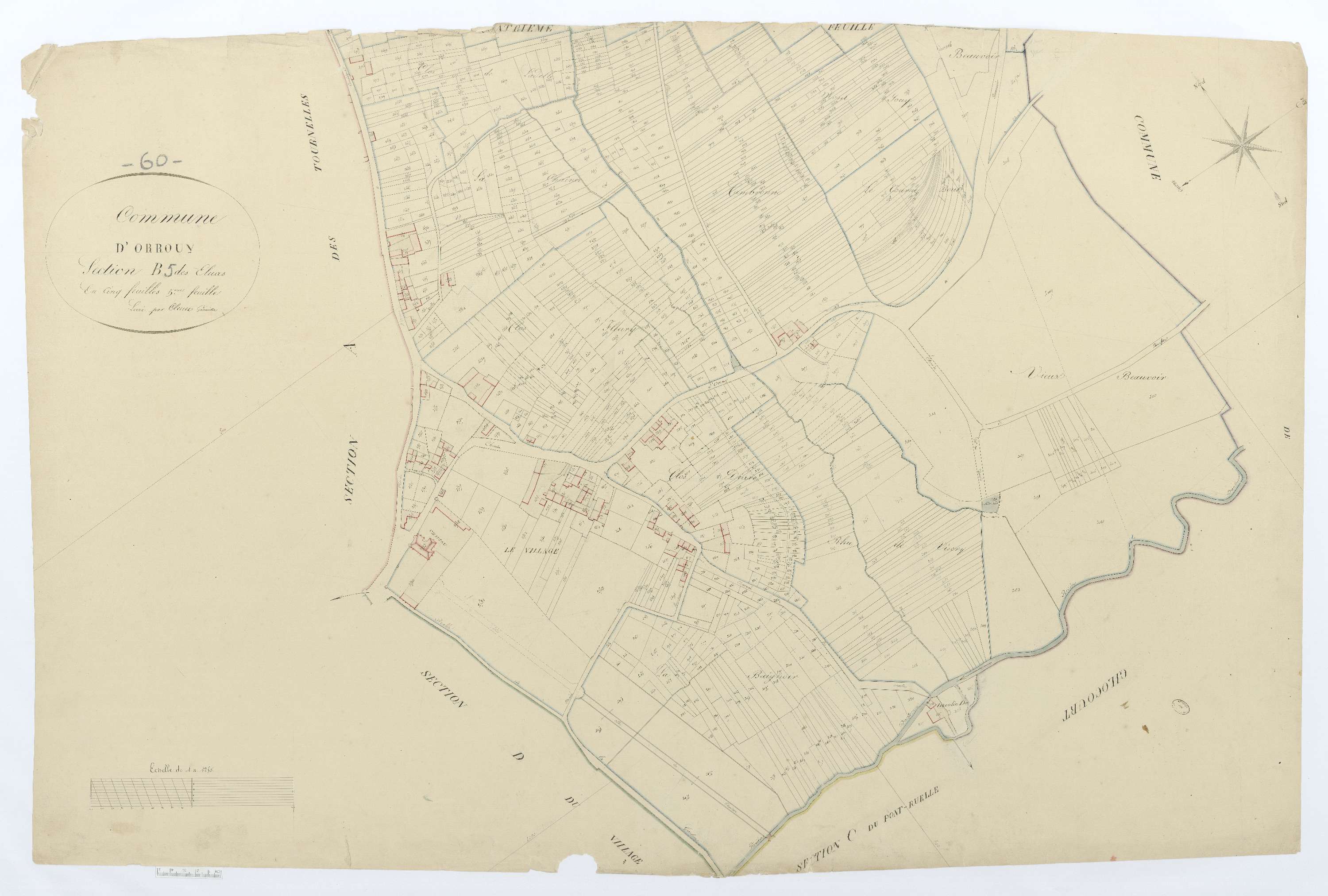 Orrouy - Cadastre napoléonien, section B5