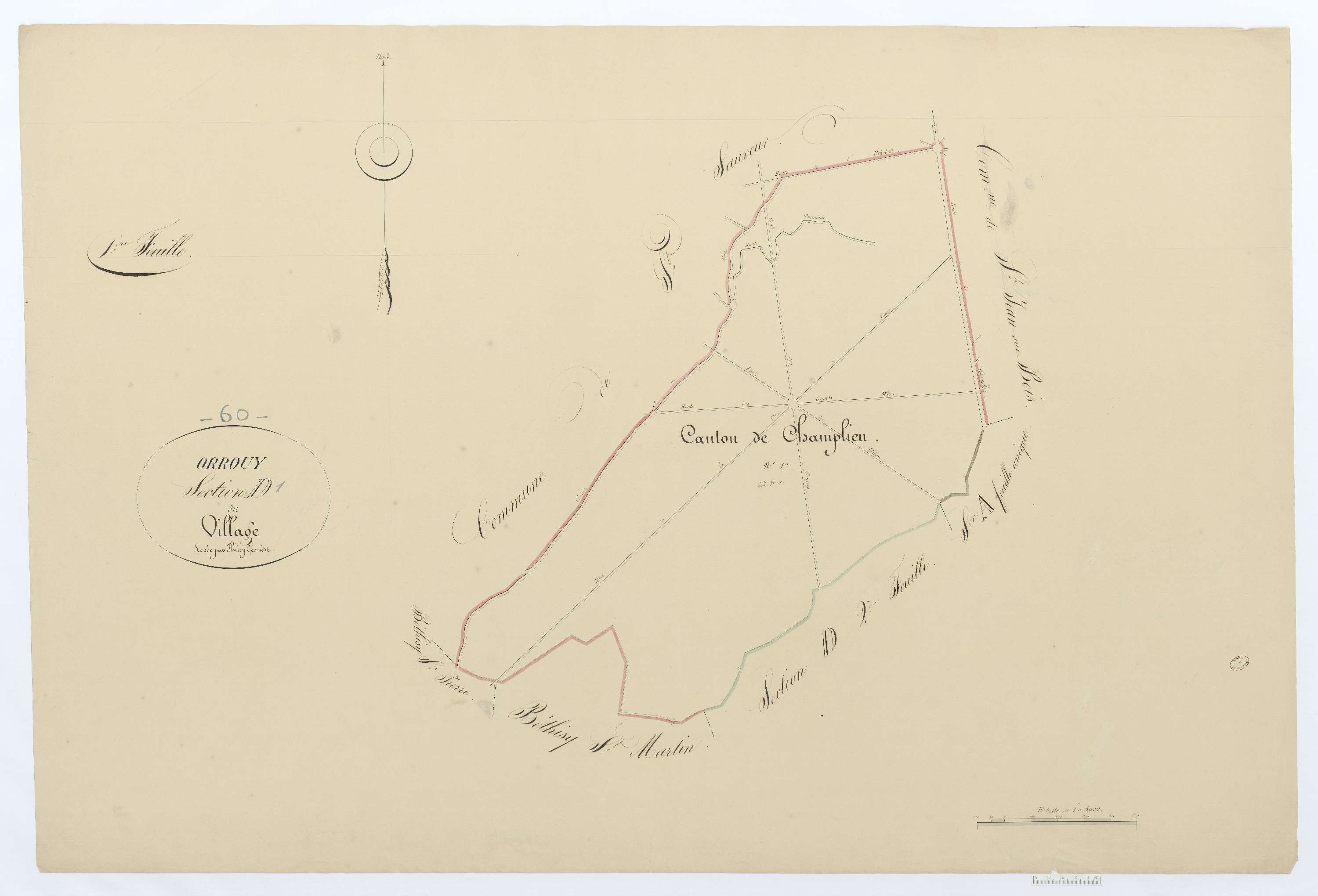 Orrouy - Cadastre napoléonien, section D1